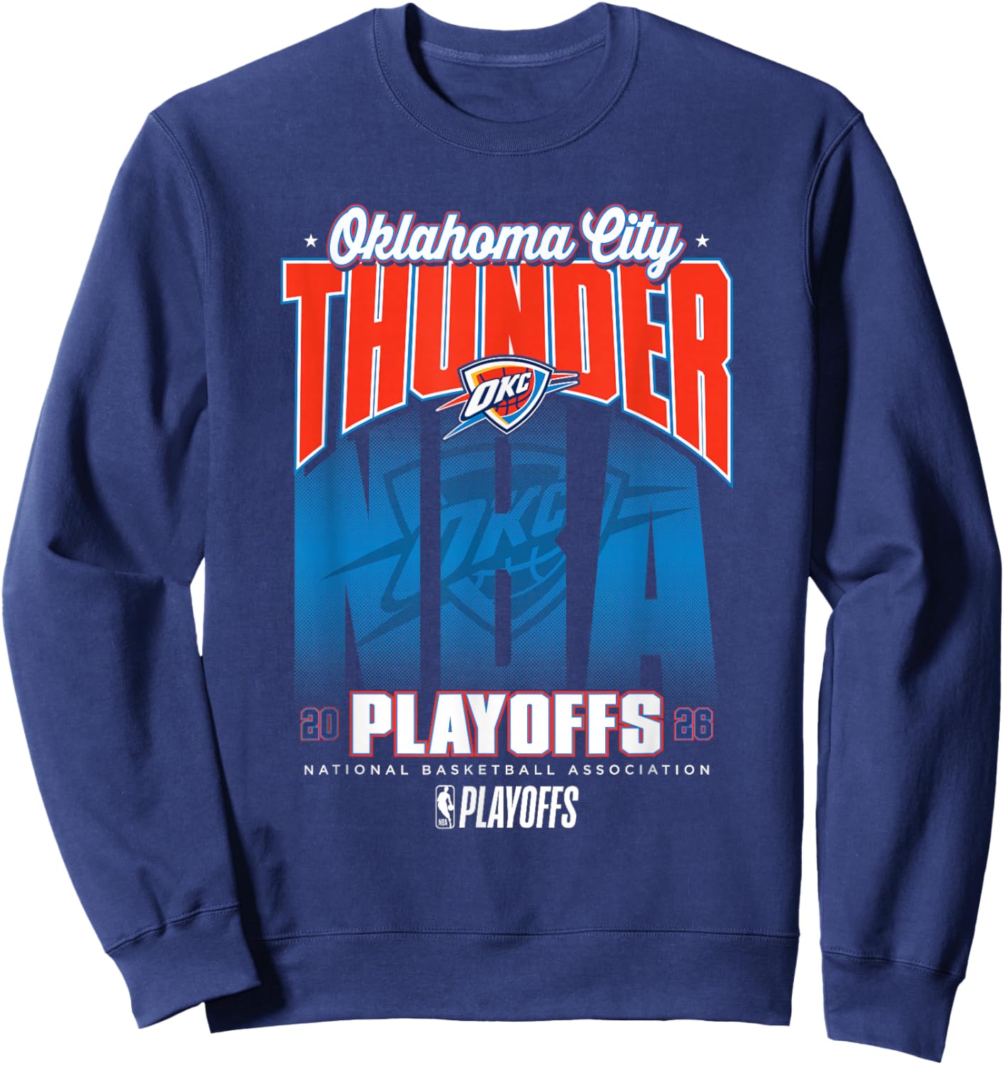 NBA Official 2026 Playoffs Oklahoma City Thunder Fade Sweatshirt - Sweatshirt | Navy