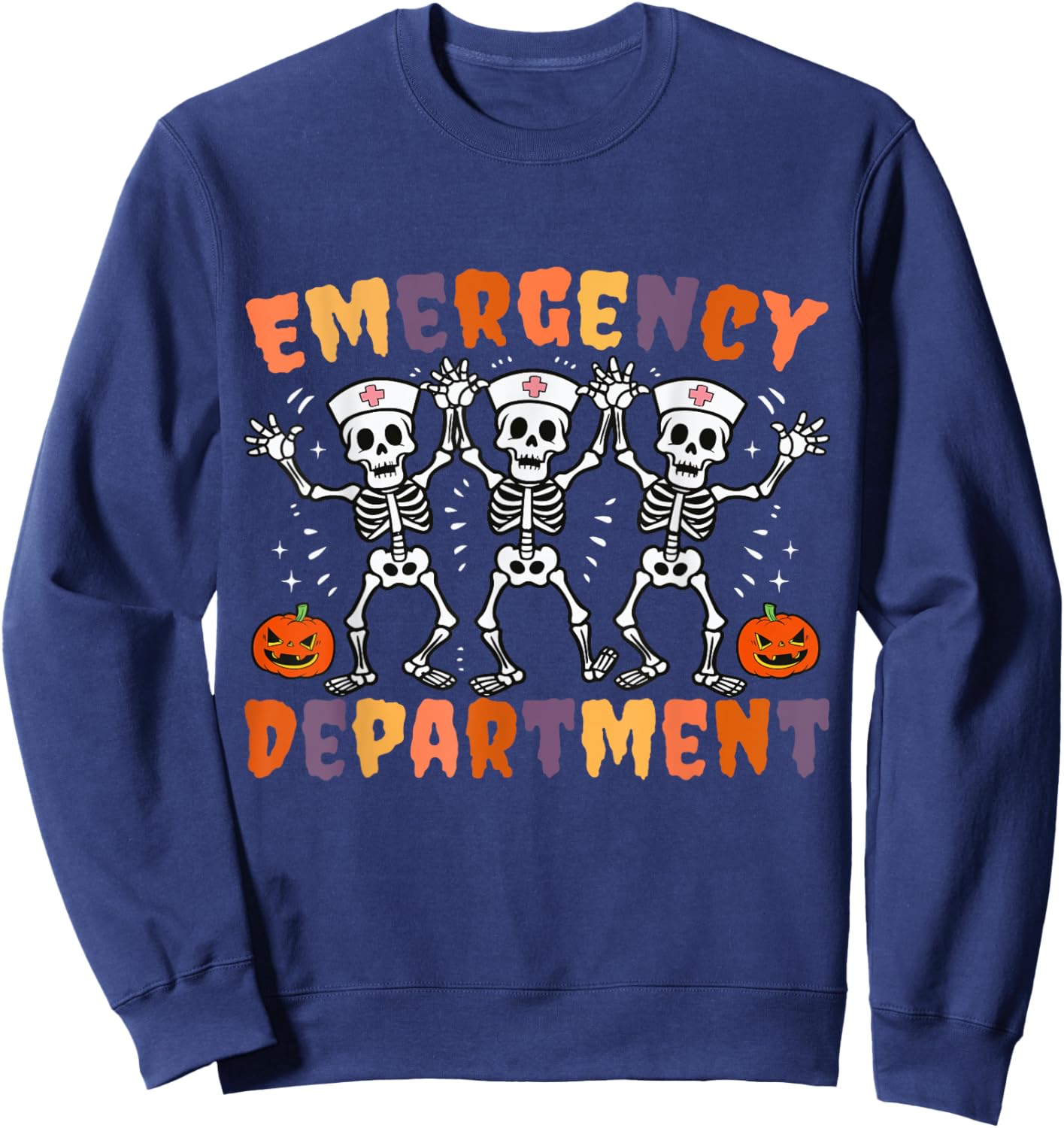 Emergency Department Halloween Emergency Room Nursing Nurse Sweatshirt - Sweatshirt | Navy