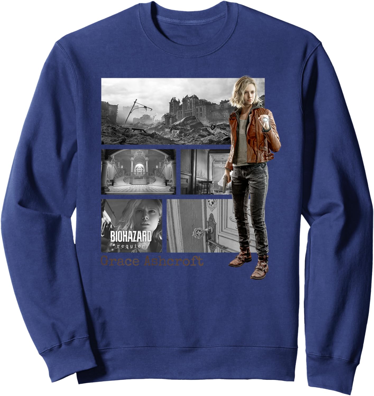 Resident Evil Requiem Grace BP Sweatshirt - Sweatshirt | Navy