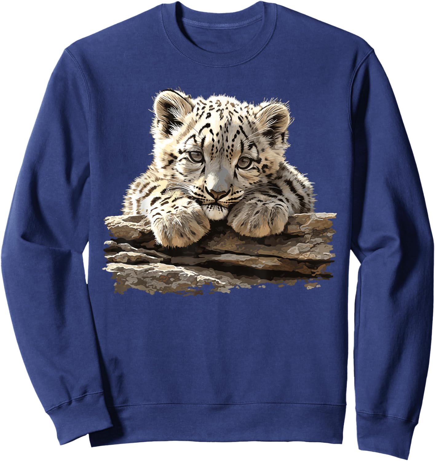 Snow Leopards Lovers Snow Leopard Sweatshirt - Sweatshirt | Navy