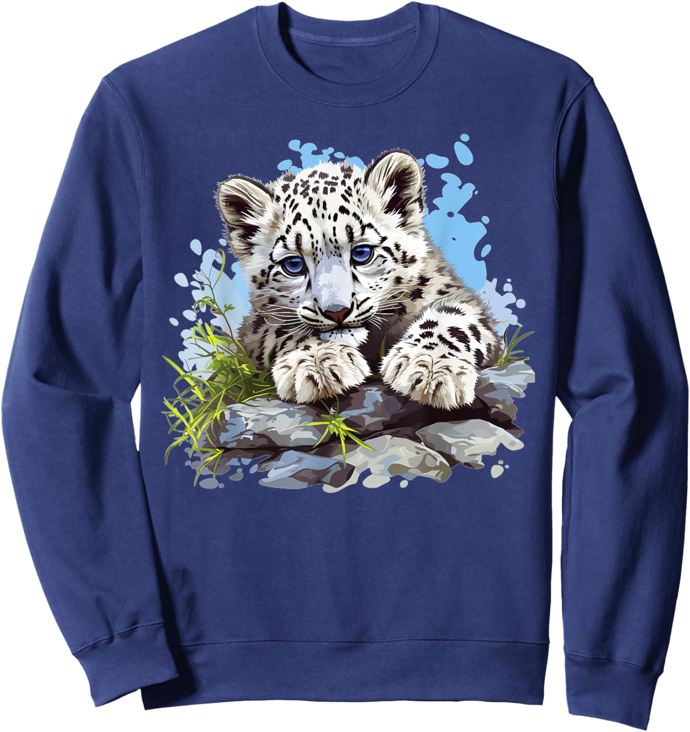 Snow Leopards Lovers Snow Leopard Sweatshirt - Sweatshirt | Navy