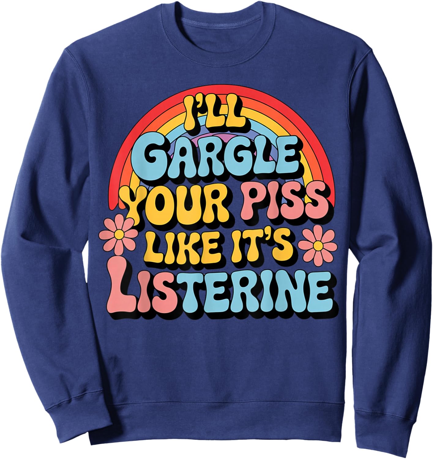 Funny Kawaii Aesthetic Meme Shock Humor Men Women Sweatshirt - Sweatshirt | Navy