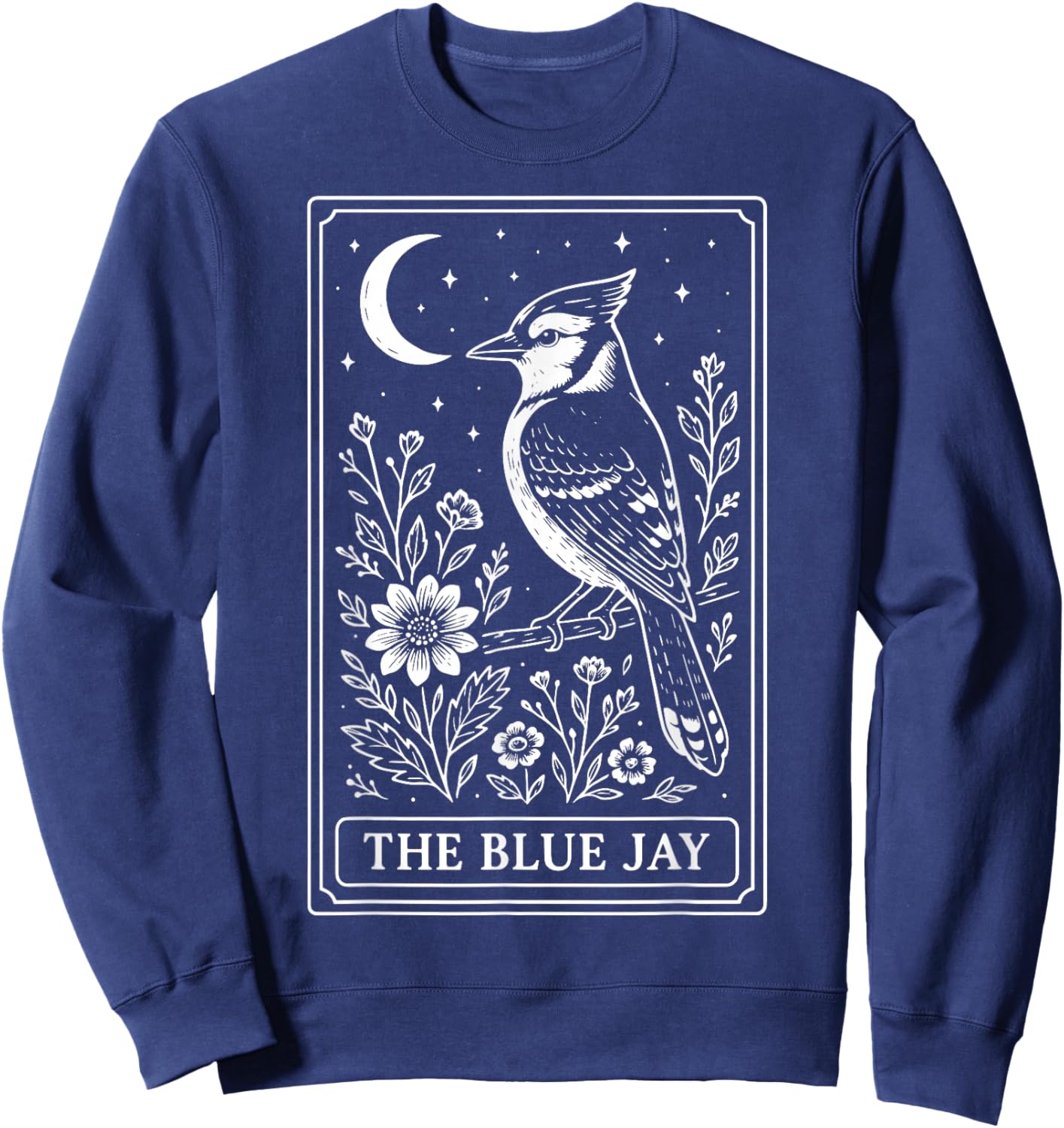 The Blue Jay Tarot Card Sweatshirt - Sweatshirt | Navy