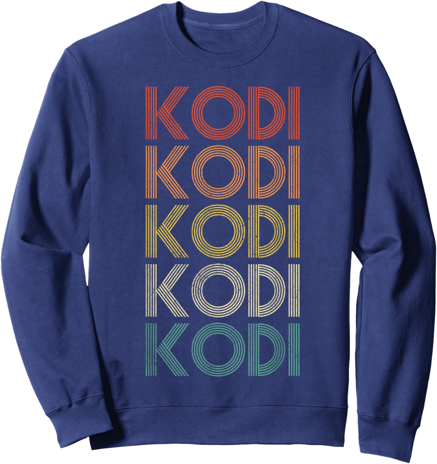 Kodi - Gifts Adults Kids Black Small Retro Modern Graphic Sweatshirt - Sweatshirt | Navy