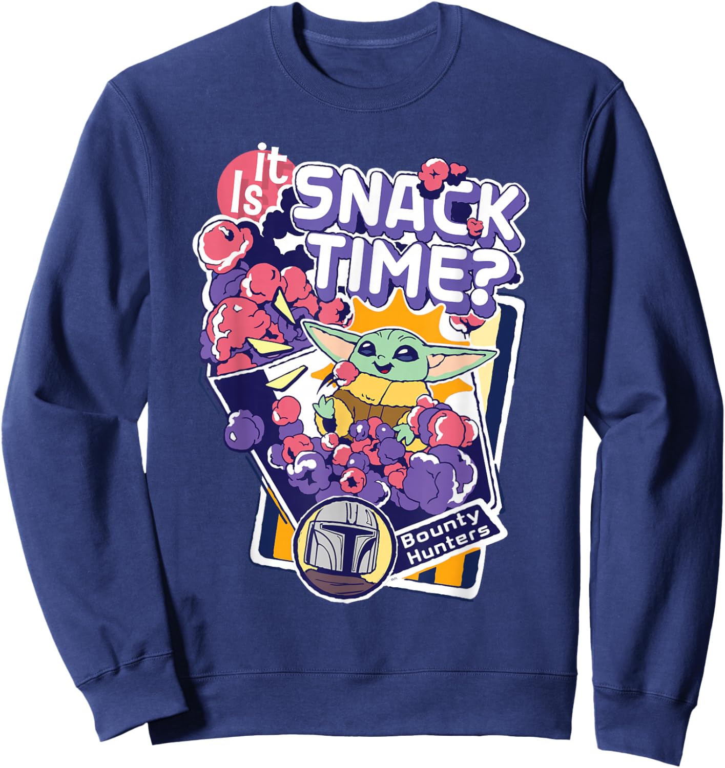 Star Wars: The Mandalorian and Grogu Is It Snack Time? Sweatshirt - Sweatshirt | Navy
