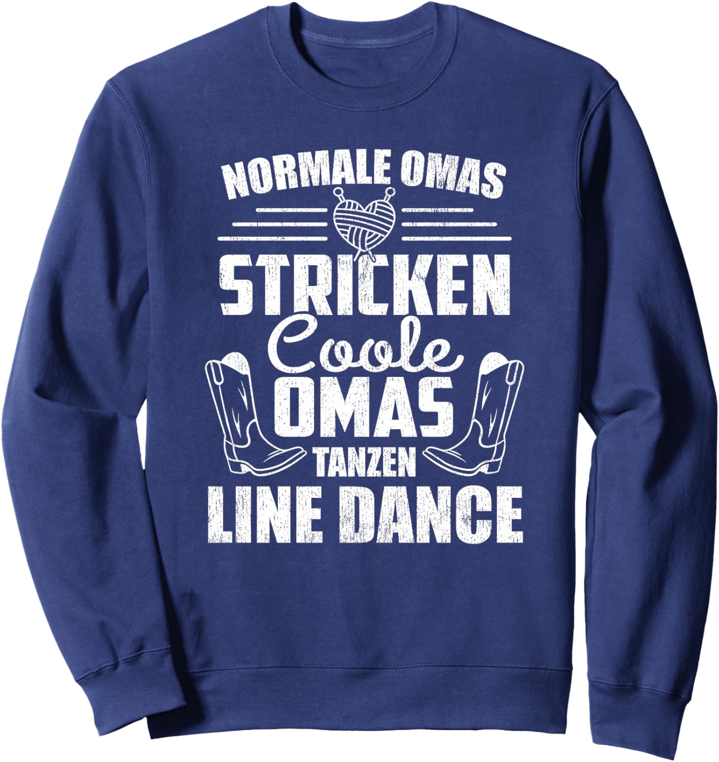 Coole Omas Tanzen Line Dance Western Rentnerin Line Dance Premium Sweatshirt - Sweatshirt | Navy