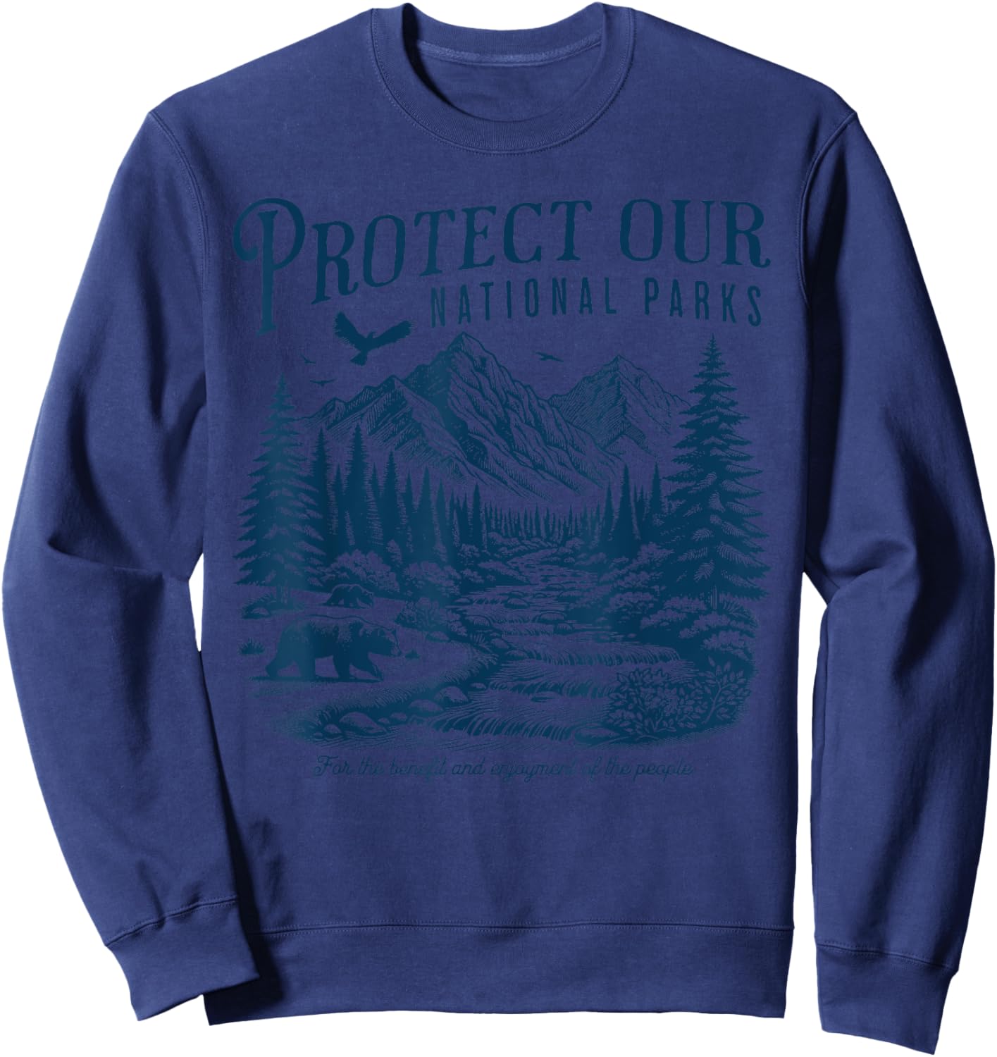 Resist Protect and Save Our National Parks and Public Land Sweatshirt - Sweatshirt | Navy