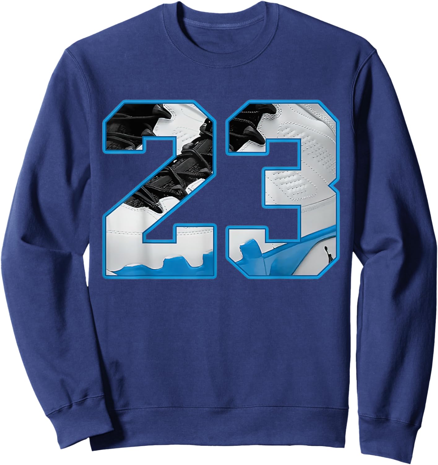 Number 23 Powder Blue 9s Matching Women Sweatshirt - Sweatshirt | Navy