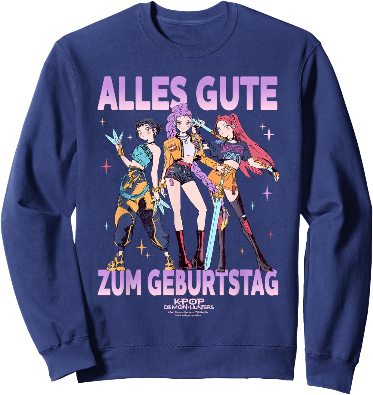 KPop Demon Hunters Birthday German Sweatshirt - Sweatshirt | Navy
