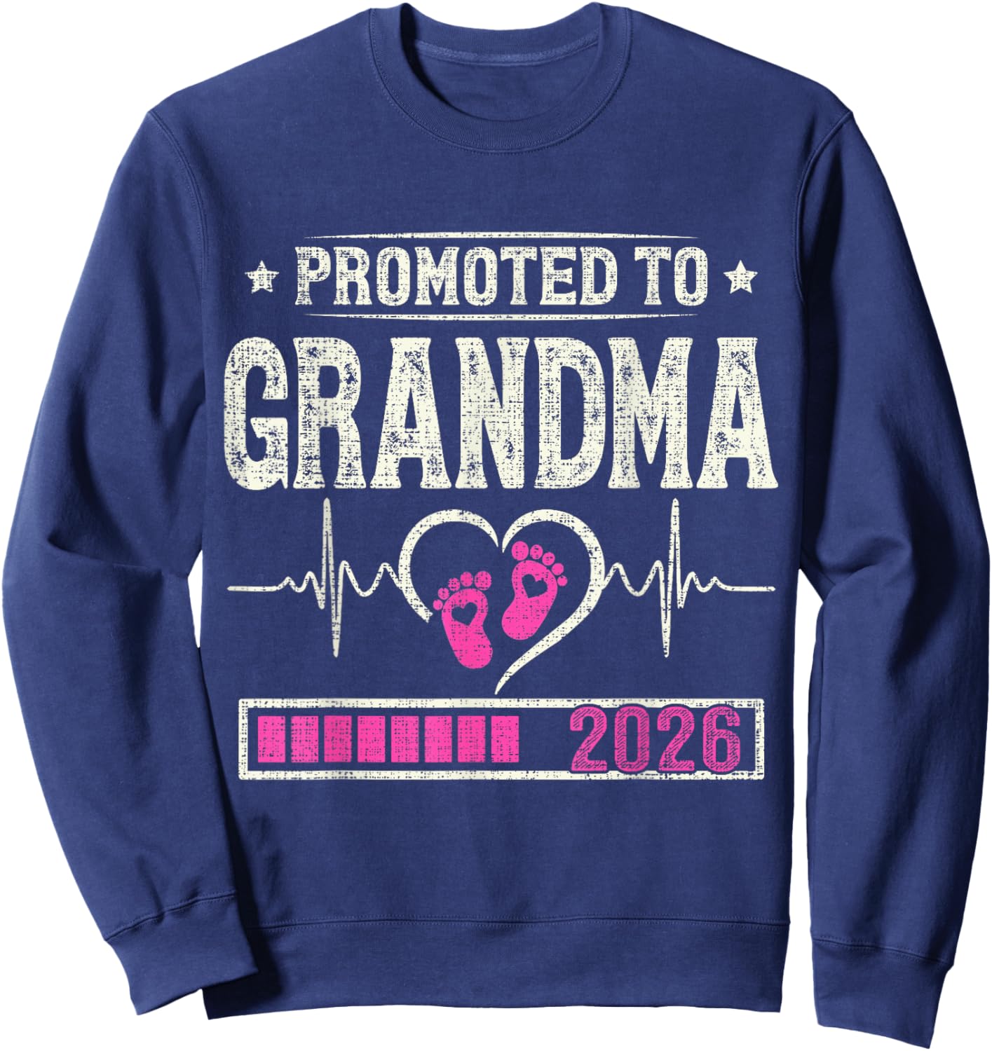 Promoted to Grandma 2026 Expecting Baby Soon to Be Grandma Sweatshirt - Sweatshirt | Navy