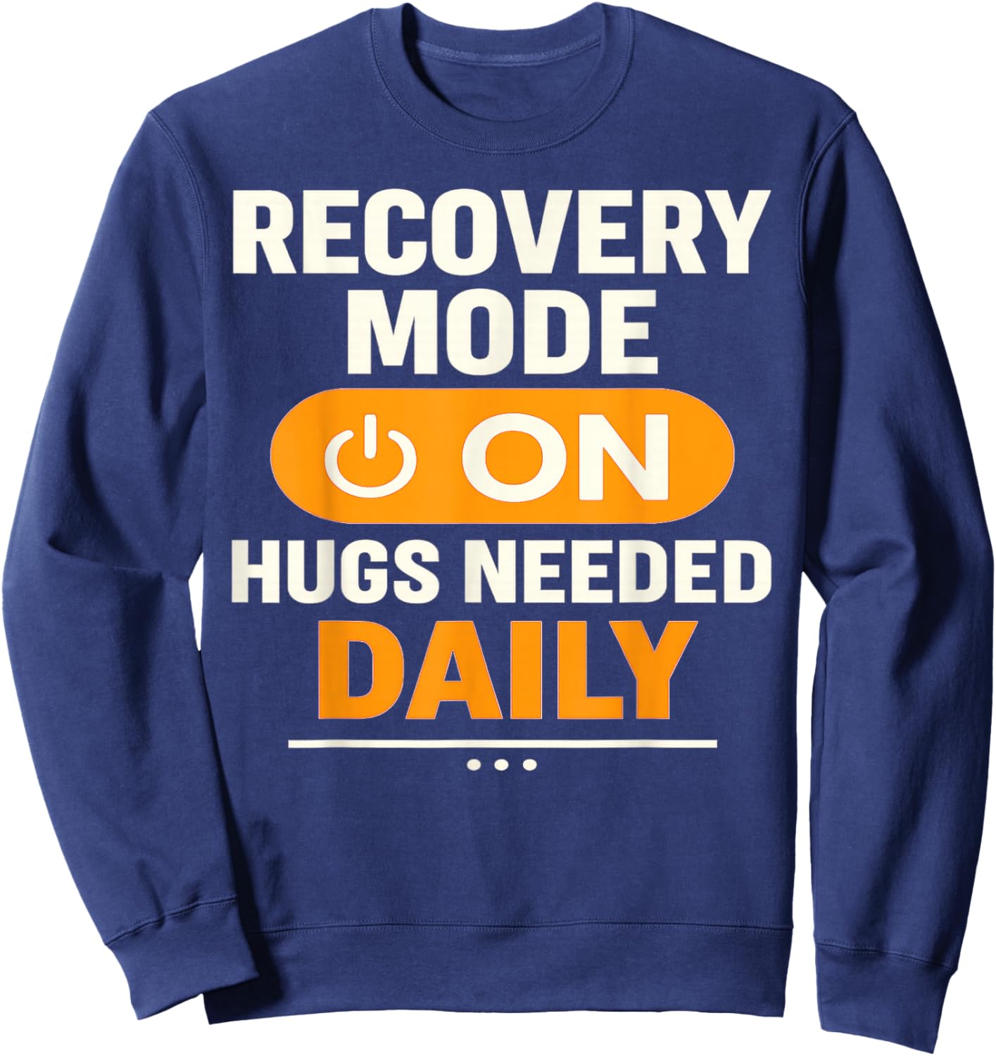Post Op After Tonsillectomy Broken Leg Foot Surgery Recovery Sweatshirt - Sweatshirt | Navy