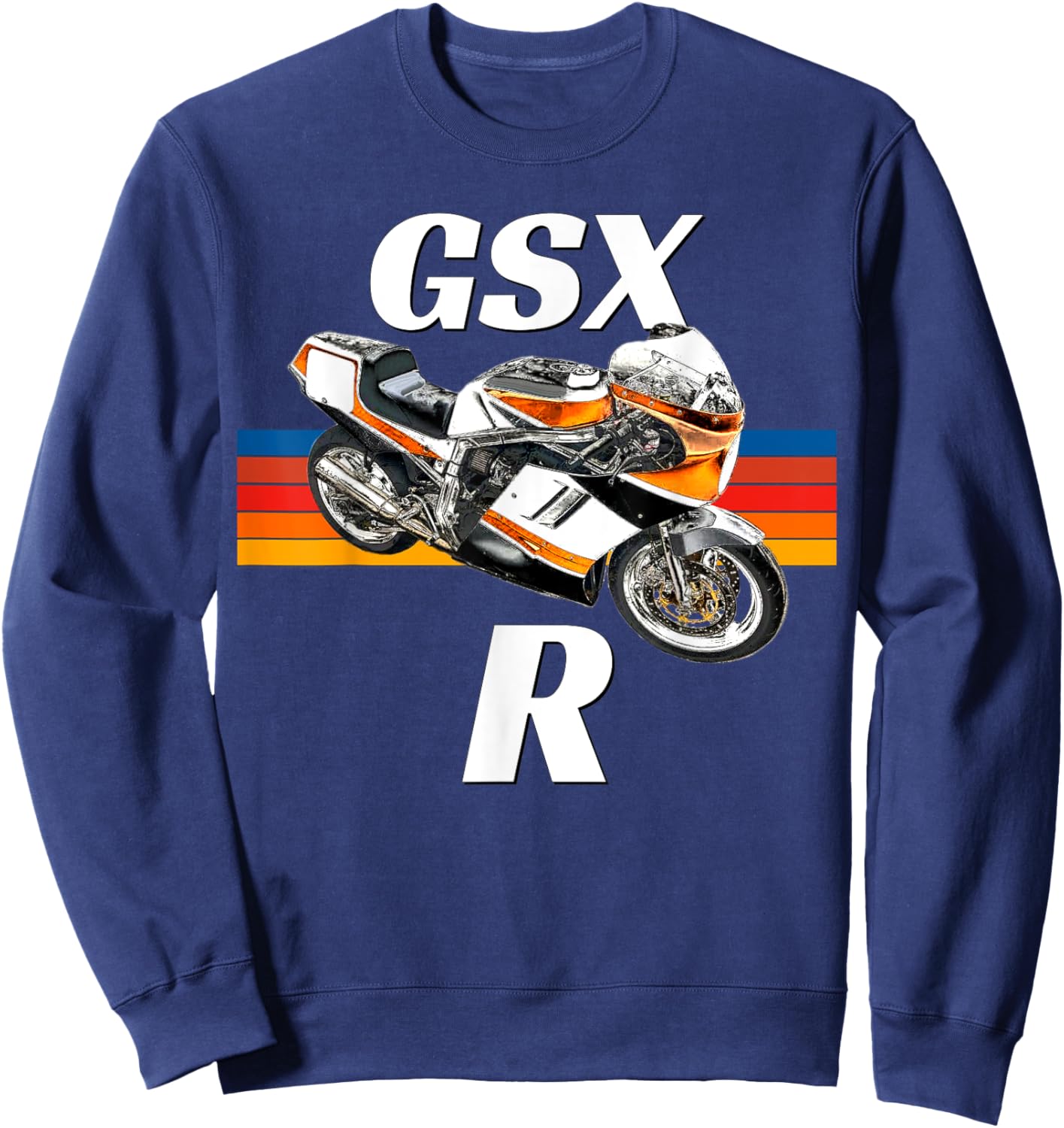 Motorcycle Sport Bike GSXR Street Bike, Race Motorcycle Sweatshirt - Sweatshirt | Navy