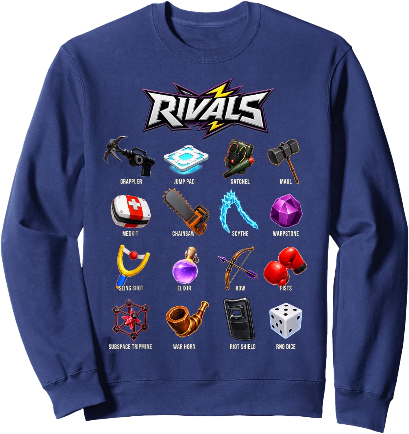 Rivals Showdown Squad Game Fun Meme Sweatshirt - Sweatshirt | Navy
