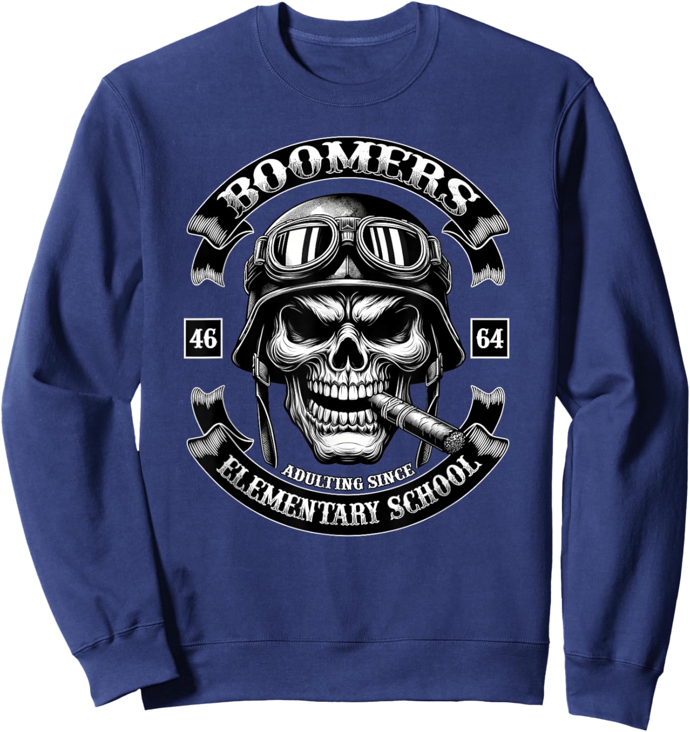 Generation Baby Boomer Funny Adult From Primary School Sweatshirt - Sweatshirt | Navy
