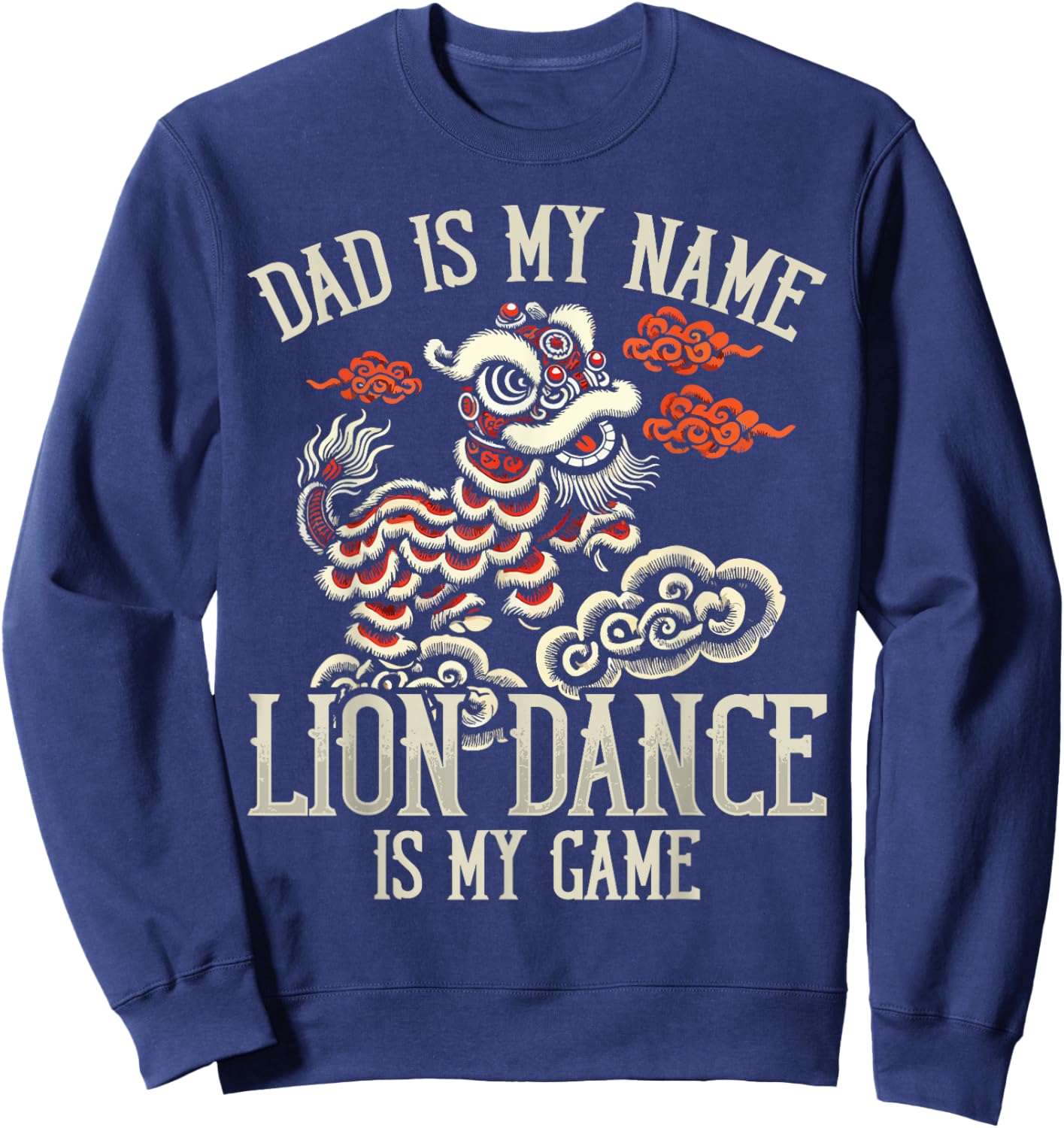 Lion Dance Lunar New Year Chinese New Year Lion Dance Sweatshirt - Sweatshirt | Navy