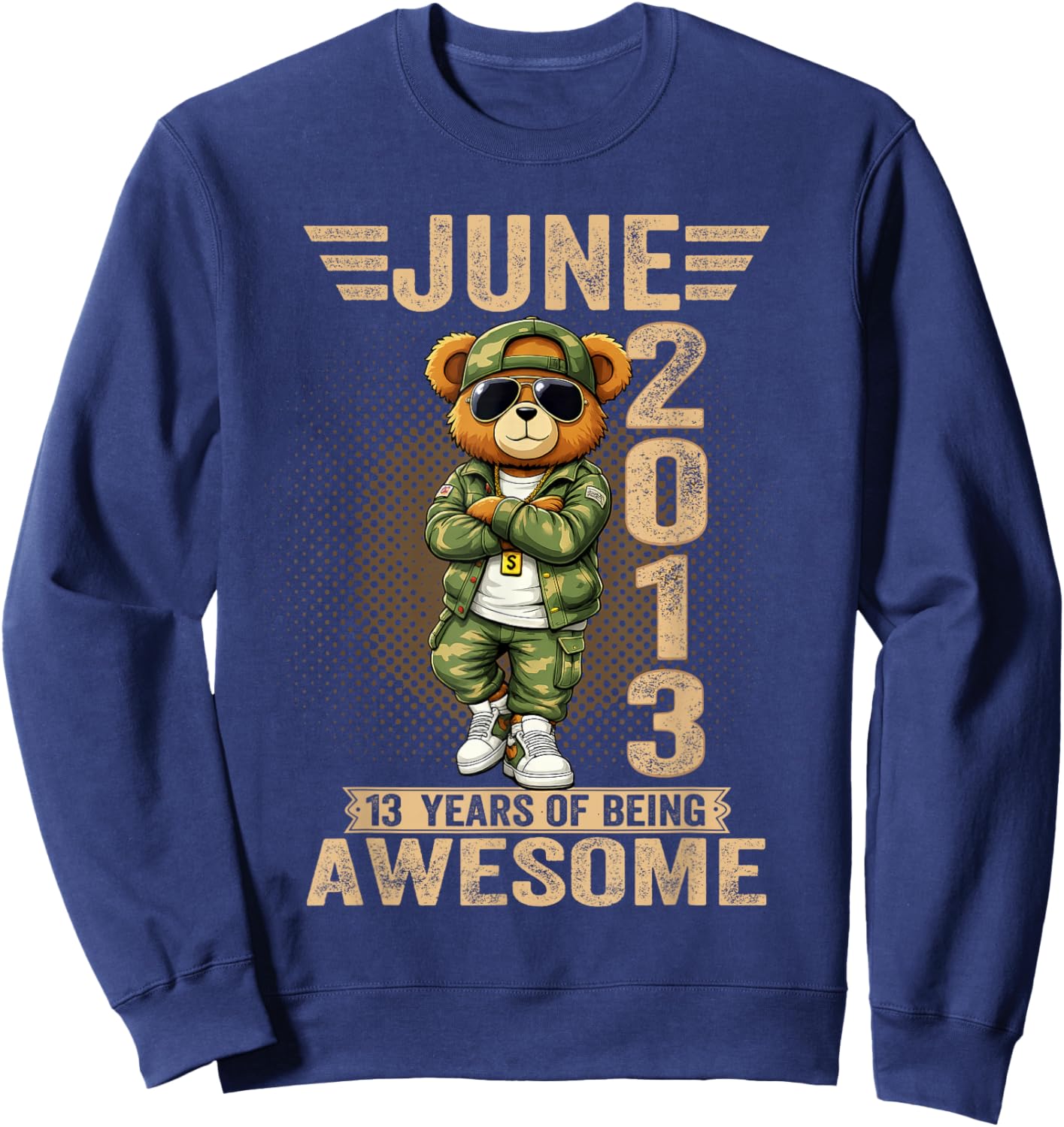 Décorations d'anniversaire 13 Juin 2013 pour Homme 13 Ans Sweatshirt - Sweatshirt | Navy