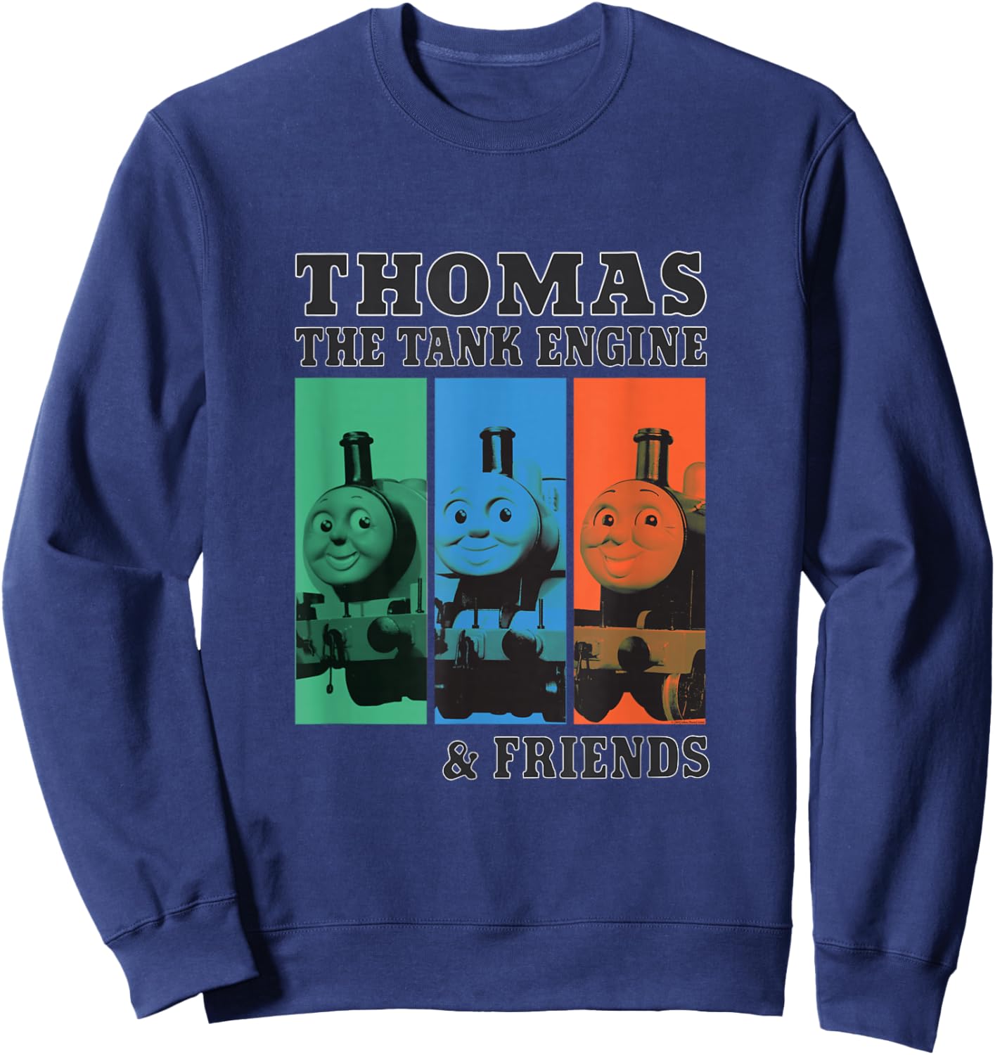 Thomas & Friends - Thomas The Tank Engine & Friends Grid Sweatshirt - Sweatshirt | Navy