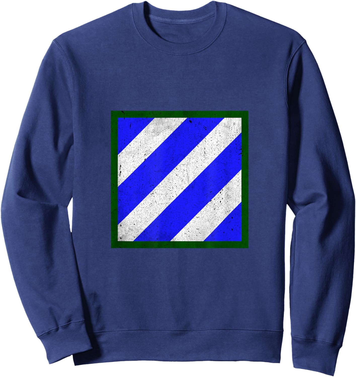 3rd Infantry Division 3ID Distressed Military Veteran Papa Sweatshirt - Sweatshirt | Navy