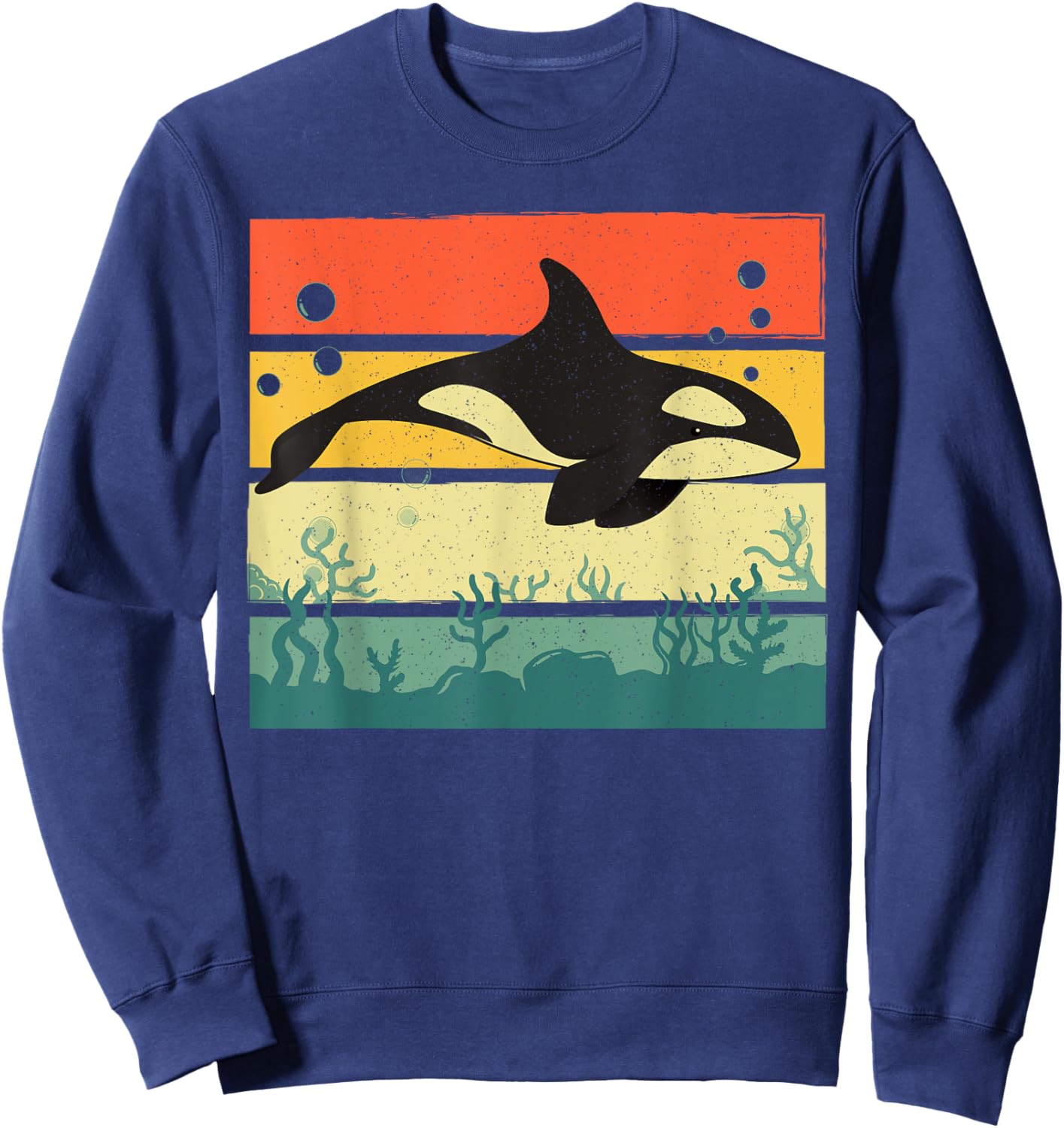 Cool Orca Design Women Kids Killer Whale Orca Lover Sweatshirt - Sweatshirt | Navy