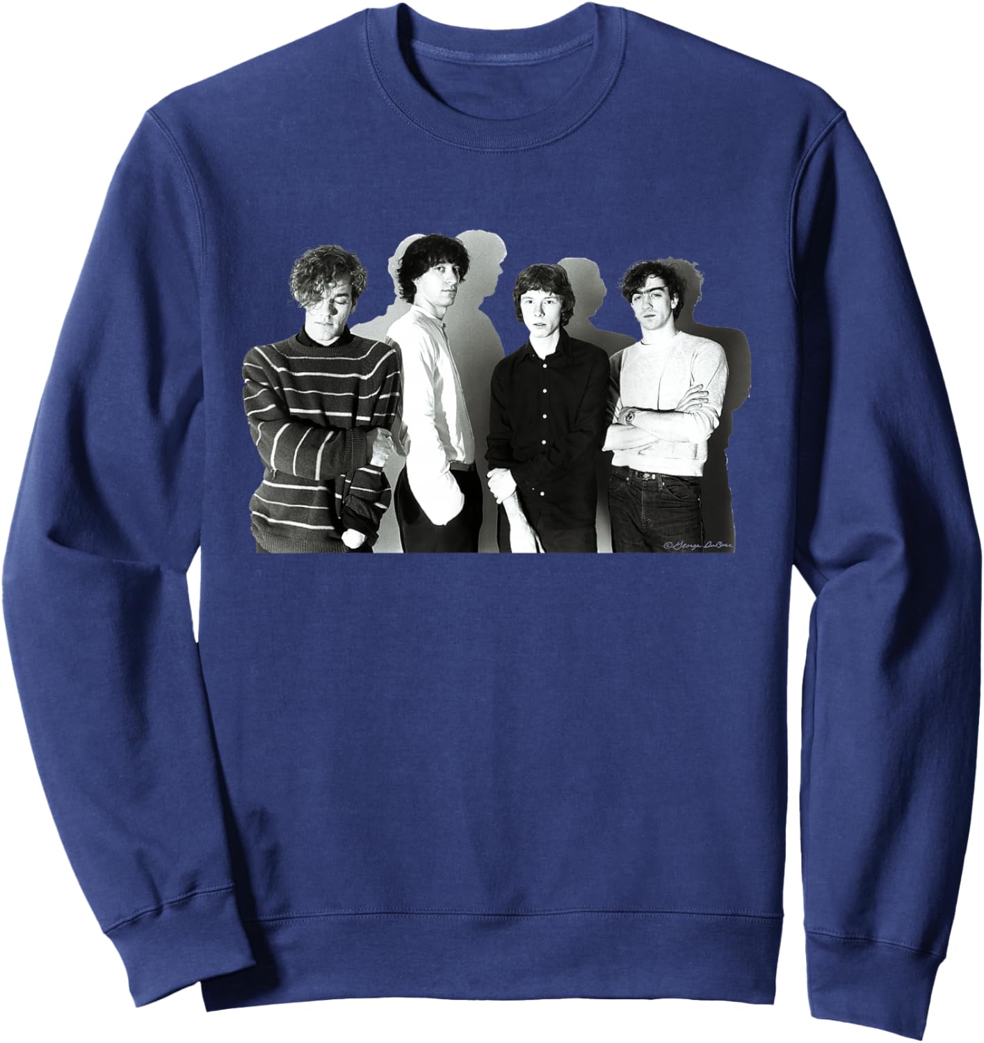 REM Early Band Photo By George DuBose Sweatshirt - Sweatshirt | Navy