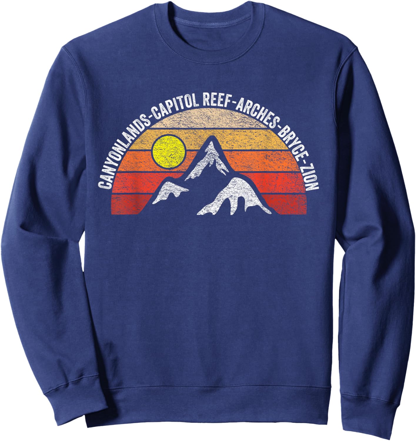 Vintage Utah Souvenir Big 5 Utah Mighty Five National Park Sweatshirt - Sweatshirt | Navy