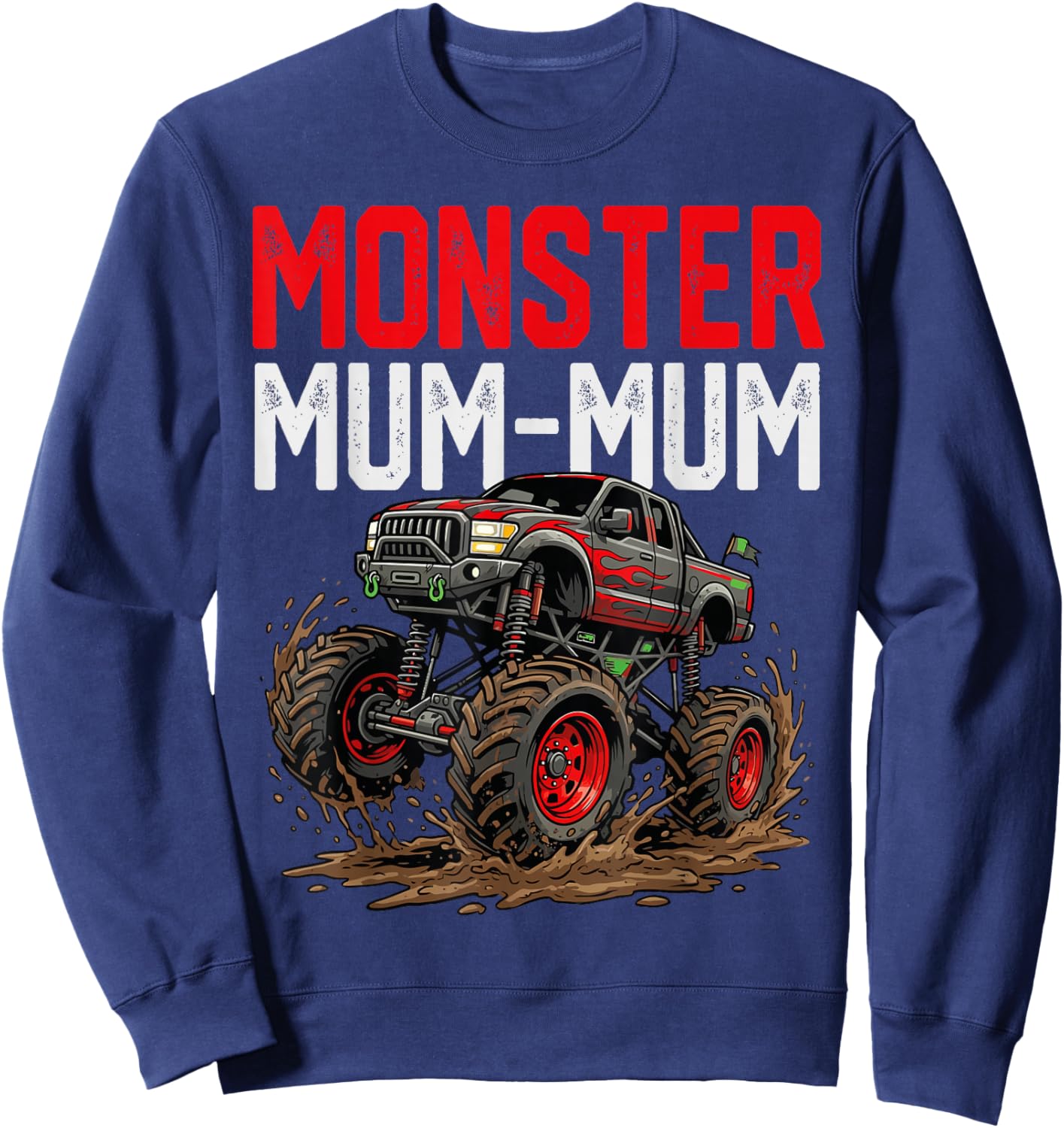 Monster Mum-Mum Monster Truck Mothers Day Family Matching Sweatshirt - Sweatshirt | Navy