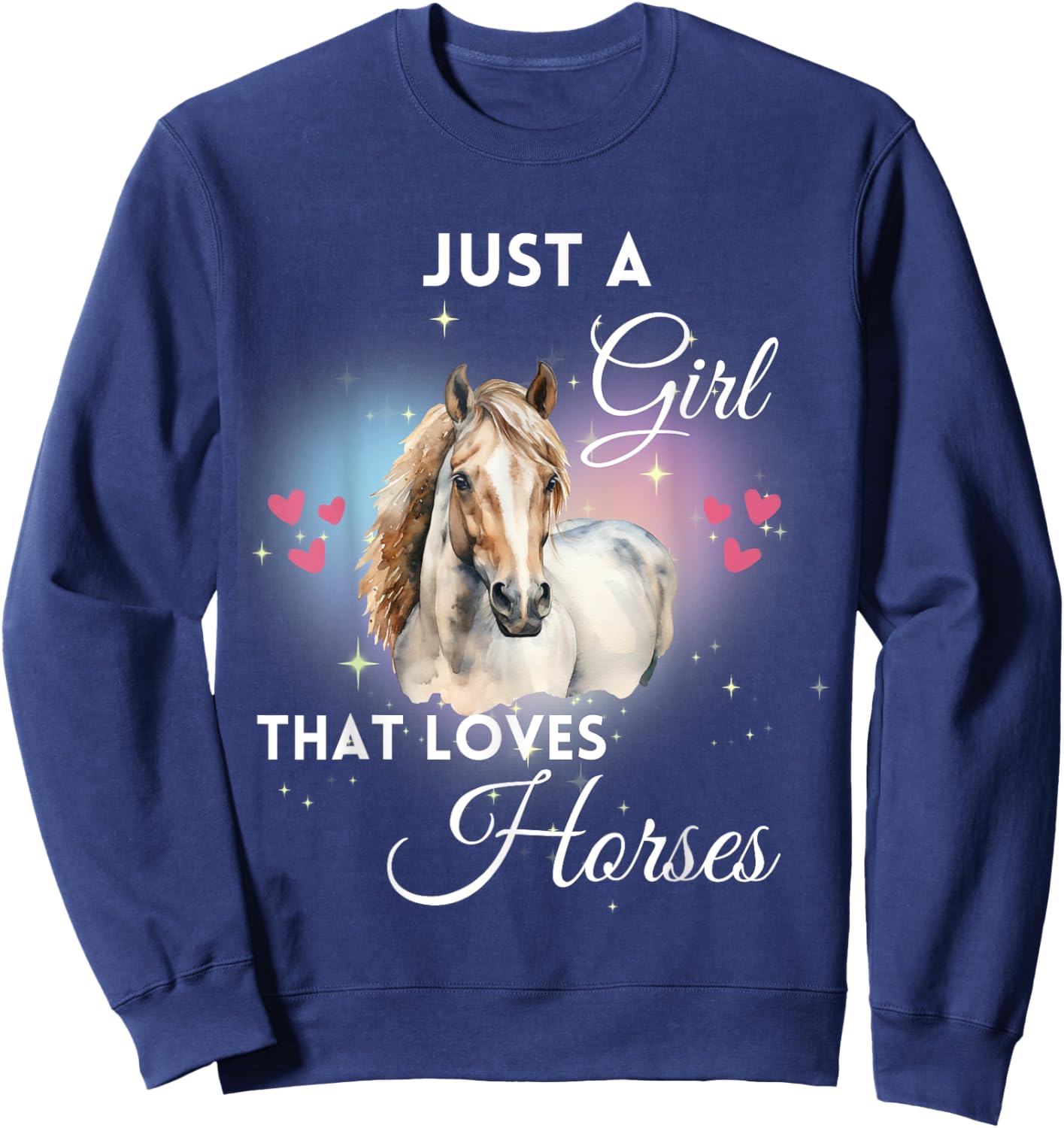 Just A Girl That Loves Horses Sweatshirt - Sweatshirt | Navy