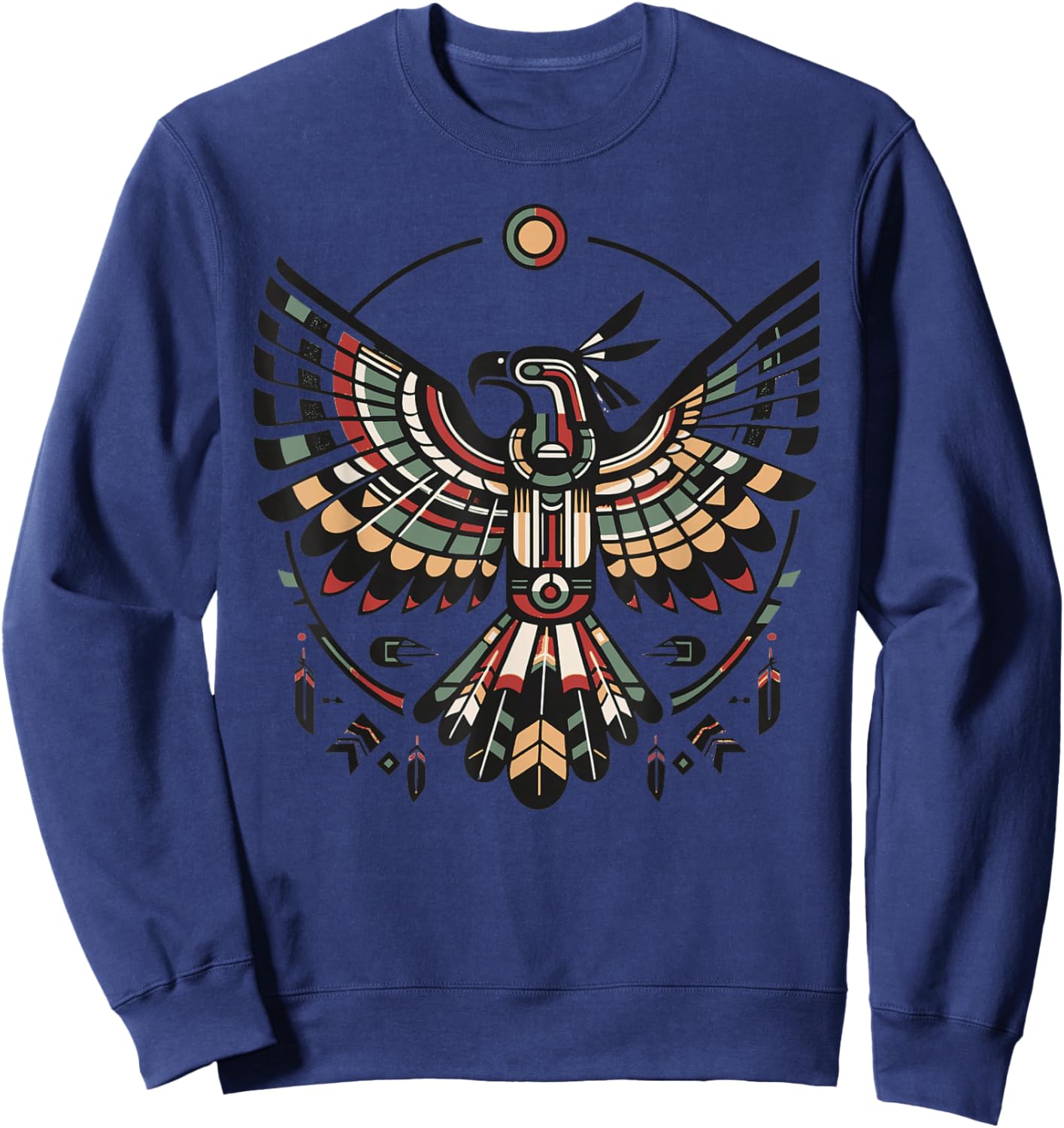 Spiritual Thunderbird Art Mystical Bird of Power Sweatshirt - Sweatshirt | Navy