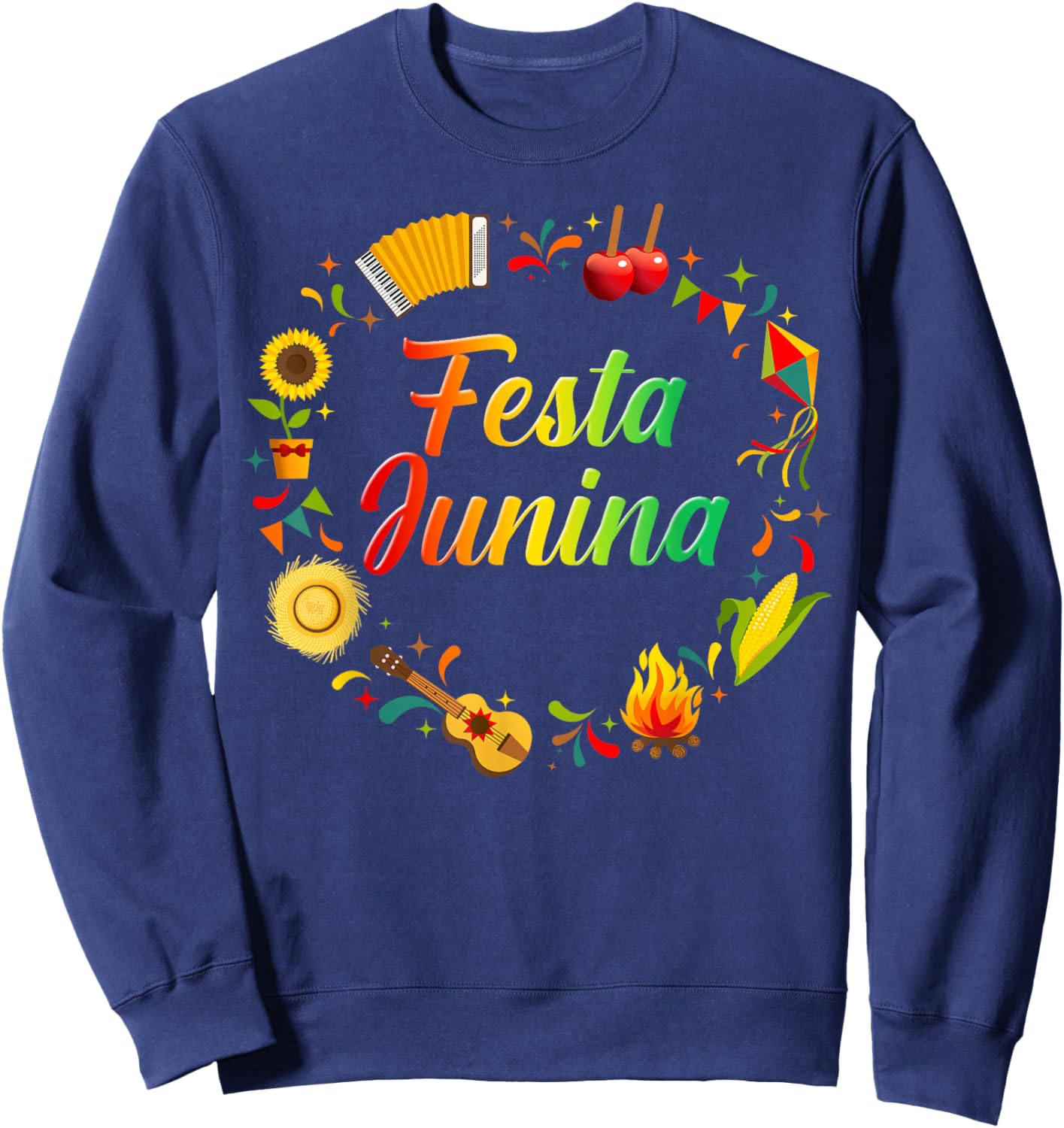Festa Junina Brazil Brazilian June Festivals Party Men Women Sweatshirt - Sweatshirt | Navy