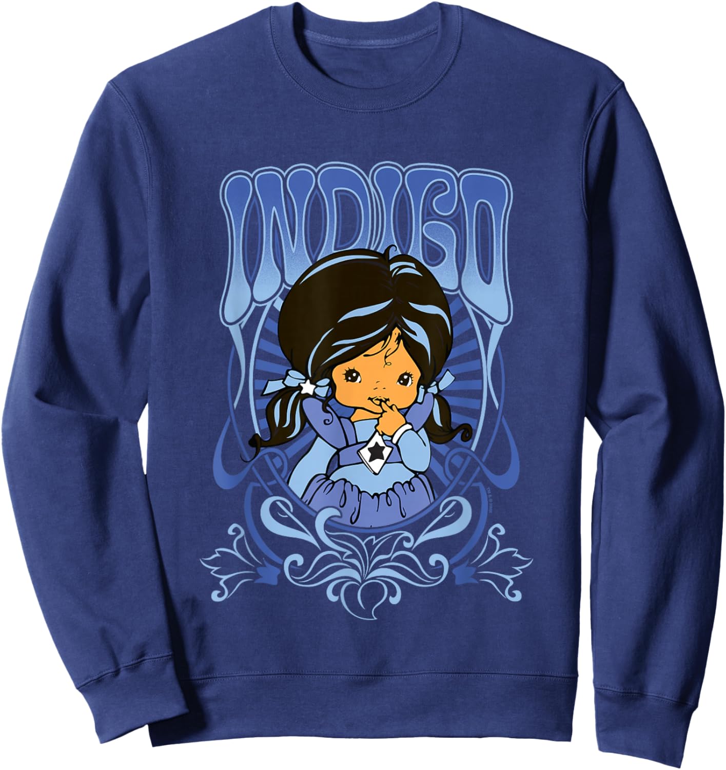 Rainbow Brite Indigo Nouveau Portrait Vintage Sweatshirt - Sweatshirt | Navy