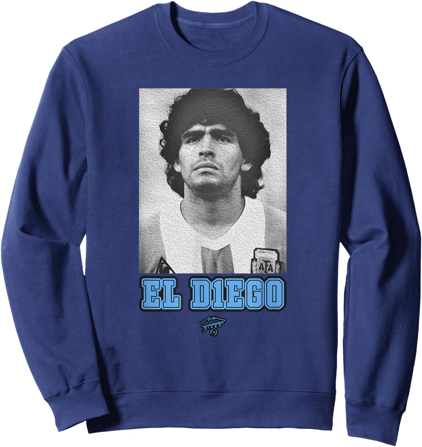 Maradona El Diego Argentina Sweatshirt - Sweatshirt | Navy