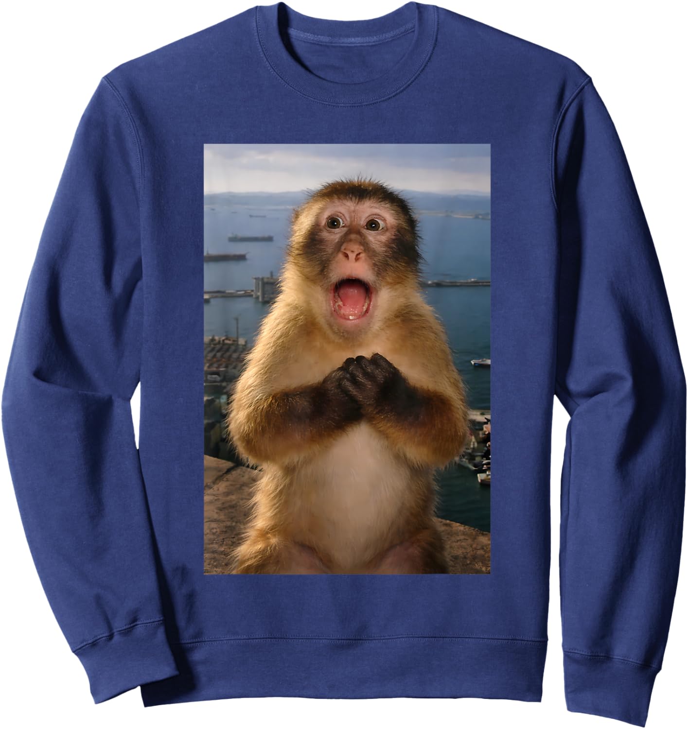 Funny Humor Monkey Meme Ideal Men Women Youth Sweatshirt - Sweatshirt | Navy