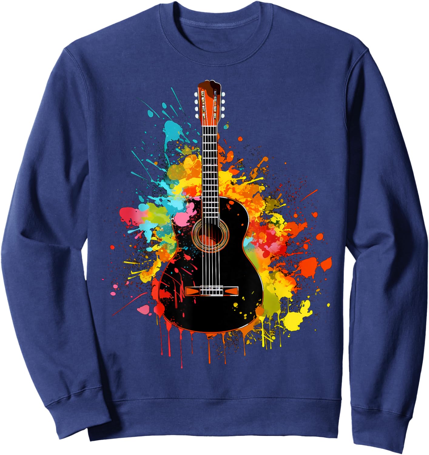 Acoustic Guitar Musicians and Acoustic Guitar Lovers Sweatshirt - Sweatshirt | Navy