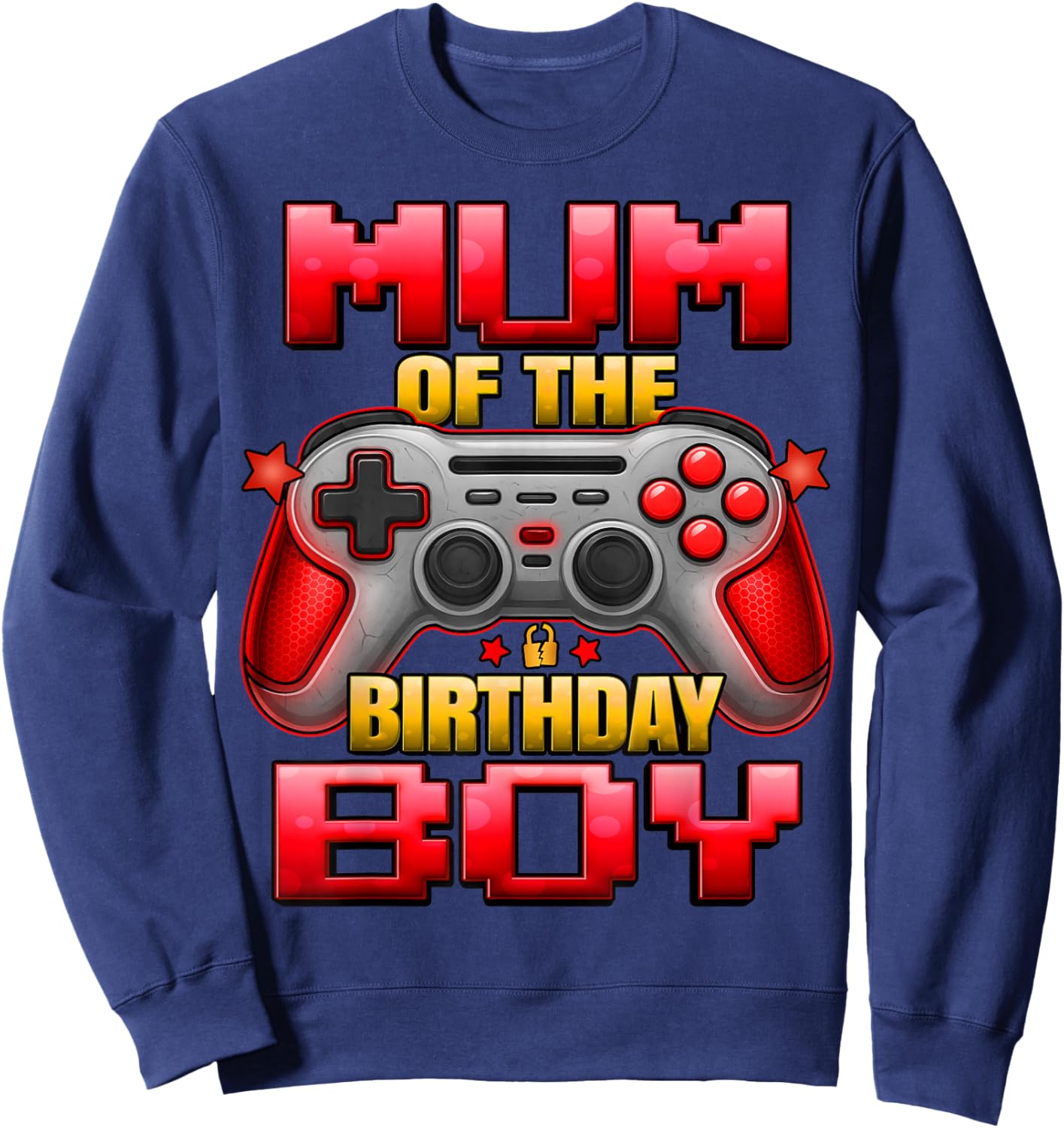 Mum of The Birthday Boy Matching Family Mother Sweatshirt - Sweatshirt | Navy