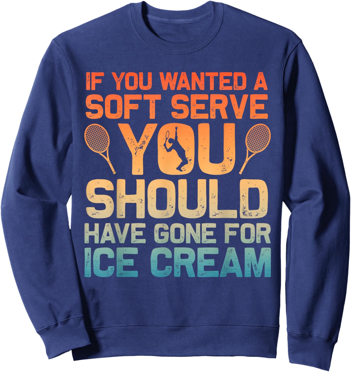 Cool Tennis Novelty Women Tennis Lover Tennis Player Sweatshirt - Sweatshirt | Navy