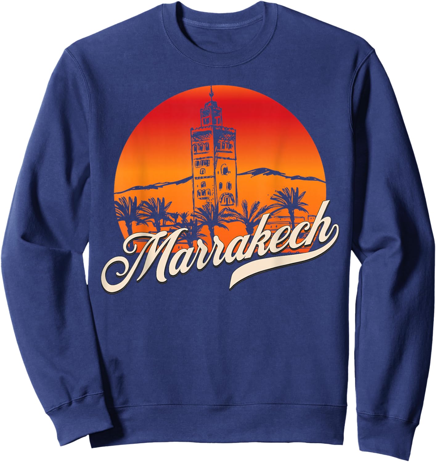 Marrakech Morocco Travel Marrakech Sunset Sweatshirt - Sweatshirt | Navy