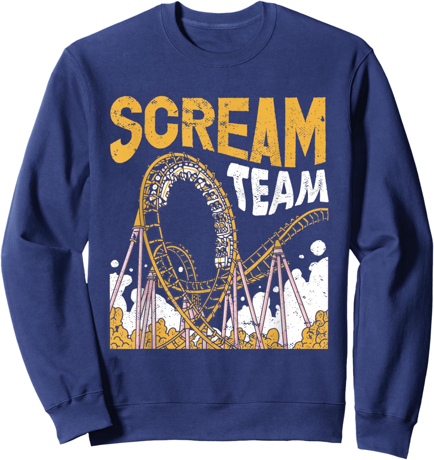 Scream Team Roller Coaster Excitement Sweatshirt - Sweatshirt | Navy