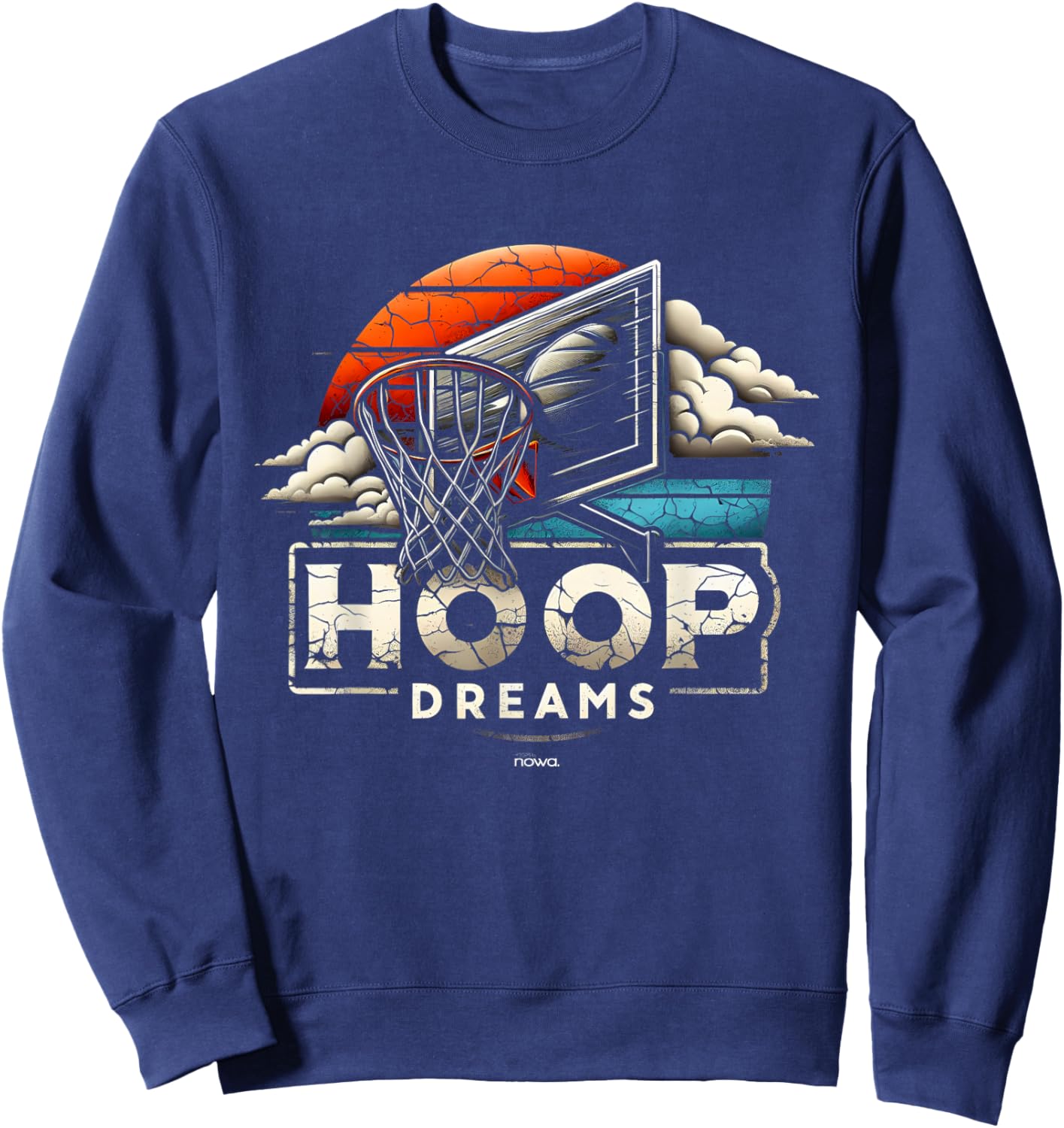 A Dream of Basketball on the Sundown Hoop Sweatshirt - Sweatshirt | Navy