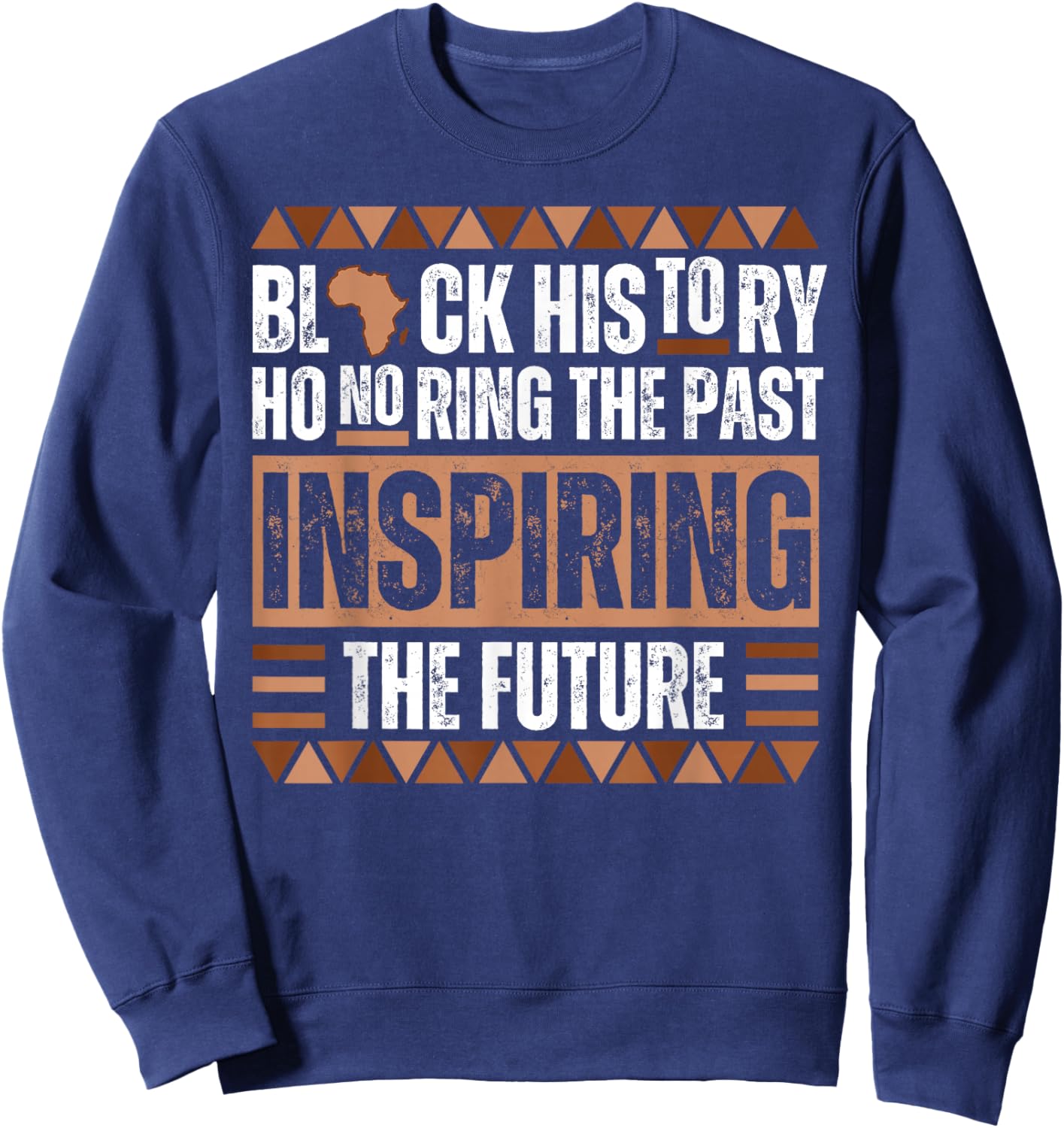 Honoring Past Inspiring Future Black History Month Melanin Sweatshirt - Sweatshirt | Navy