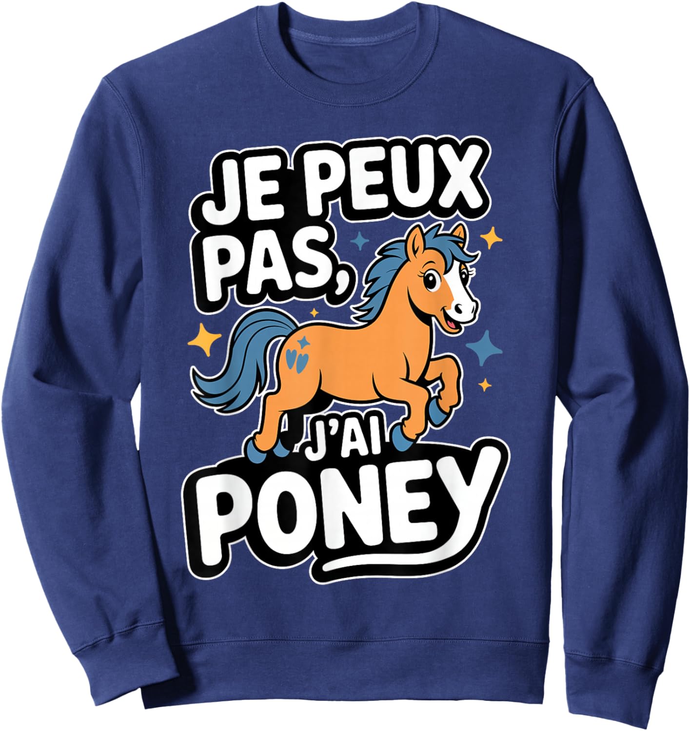 Je Peux Pas J'AI Pony Sweatshirt - Sweatshirt | Navy