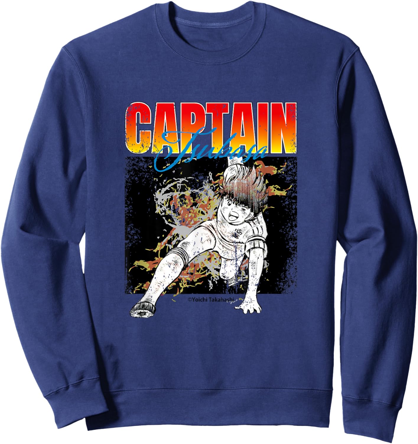 Captain Tsubasa Tsubasa Ozora (Burning Dirt) Sweatshirt - Sweatshirt | Navy