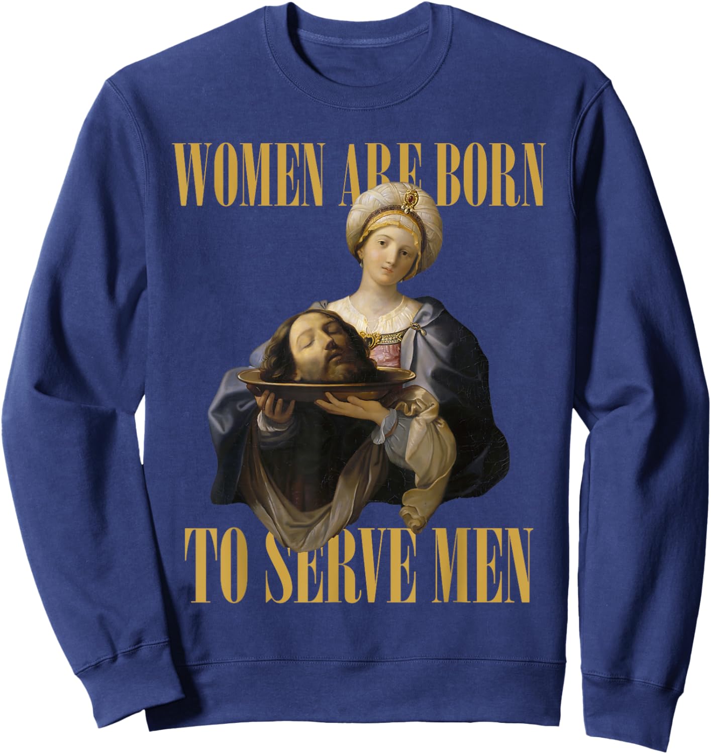 Born To Serve Men Christian Boss Girl Motivational Funny Sweatshirt - Sweatshirt | Navy