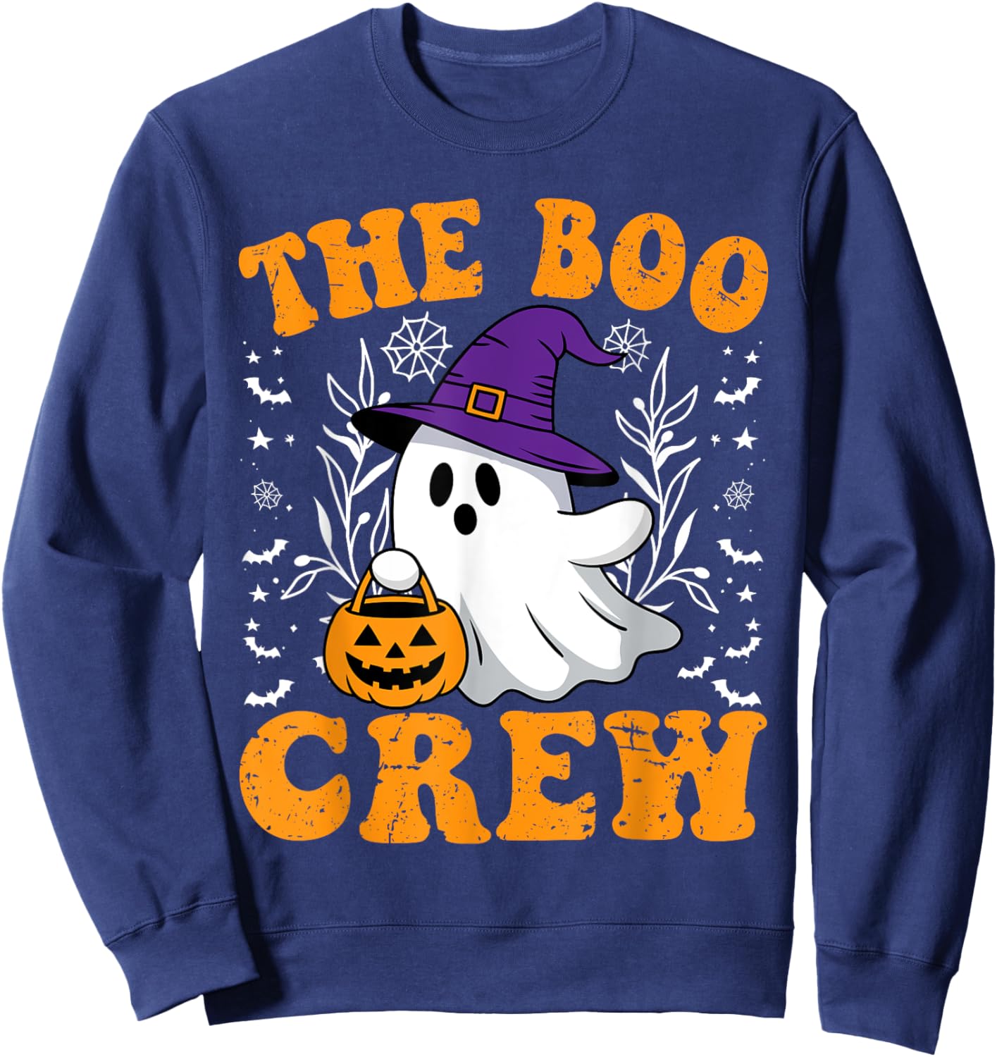 Halloween Ghost The Boo Crew Costume Matching Men Women Kids Sweatshirt - Sweatshirt | Navy