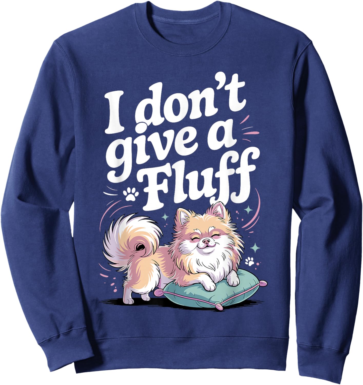 Cool Pomeranian Art Women Pomeranian Dog Lover Sweatshirt - Sweatshirt | Navy