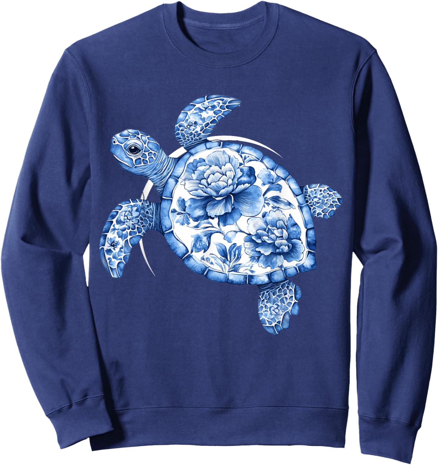 Sea Turtle Tribal Beach Hawaiian Maori Sun Love Earth Day Sweatshirt - Sweatshirt | Navy