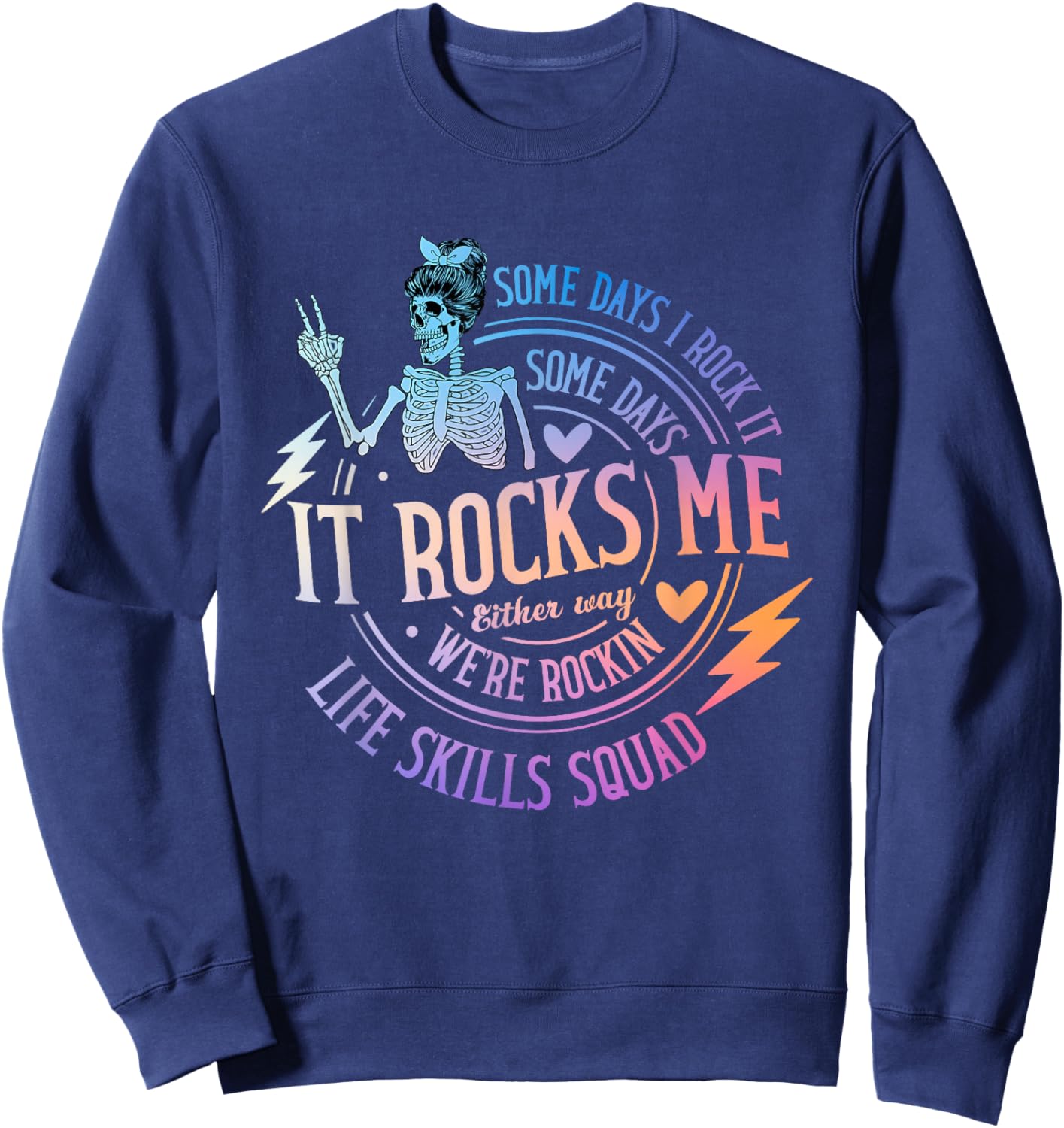 Special Education Appreciation Squad Life Skills Teacher Sweatshirt - Sweatshirt | Navy
