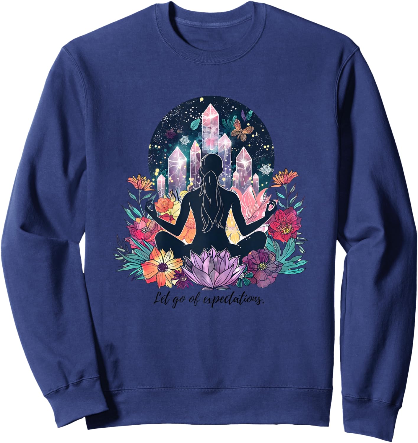 Enhance Your Serenity - Yoga & Meditation Accessory Sweatshirt - Sweatshirt | Navy