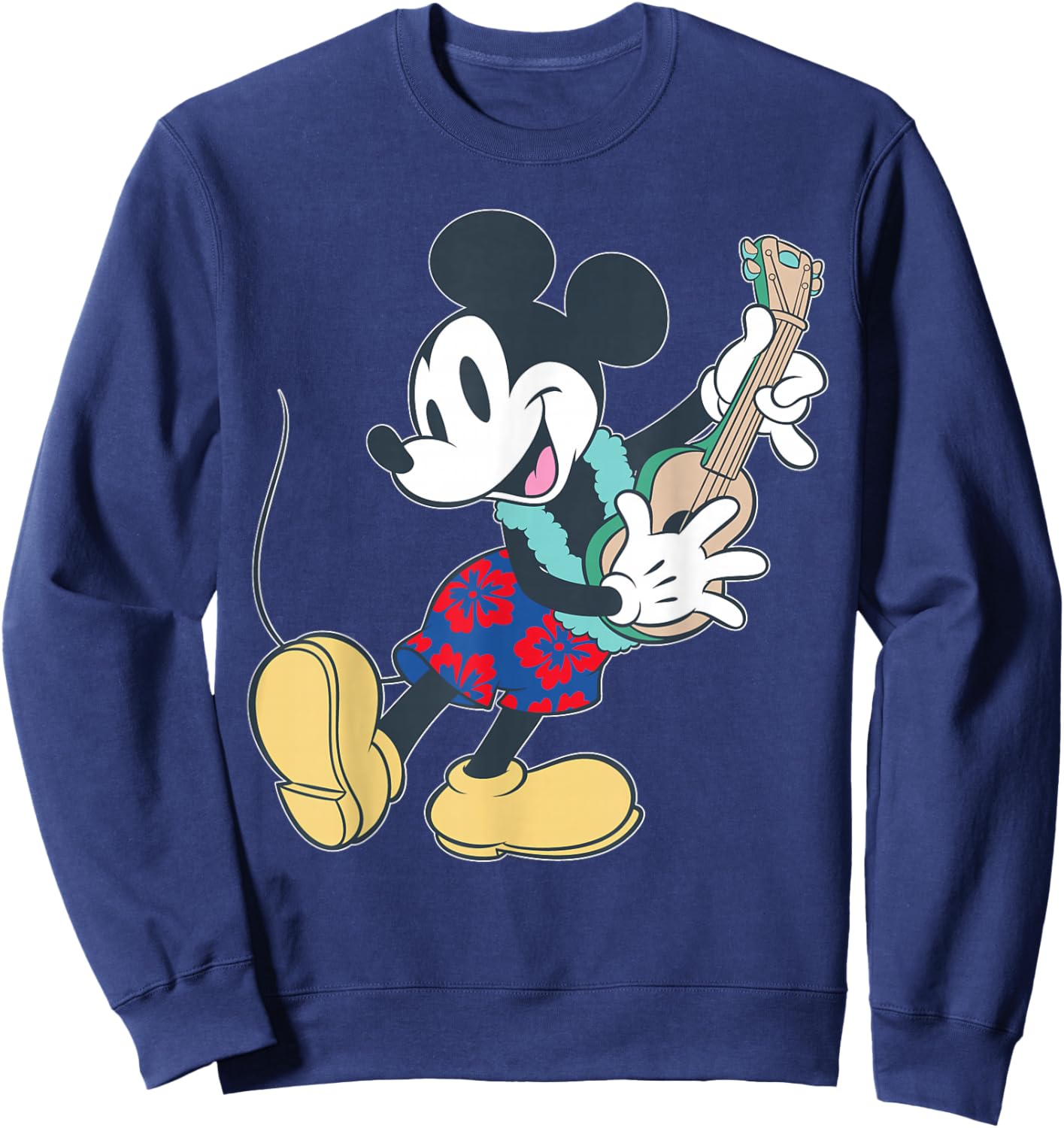Disney Mickey Mouse Tropical Island Dance Hawai'i Inspired Sweatshirt - Sweatshirt | Navy