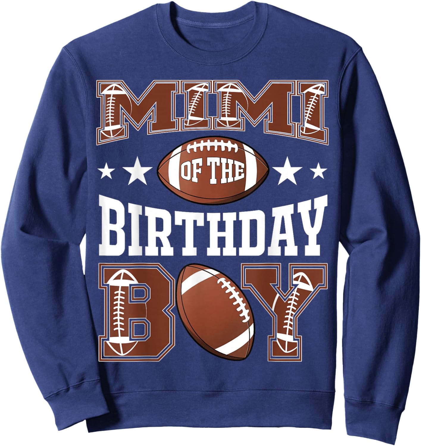 Mimi Of The Birthday Boy Football Game Day Sweatshirt - Sweatshirt | Navy