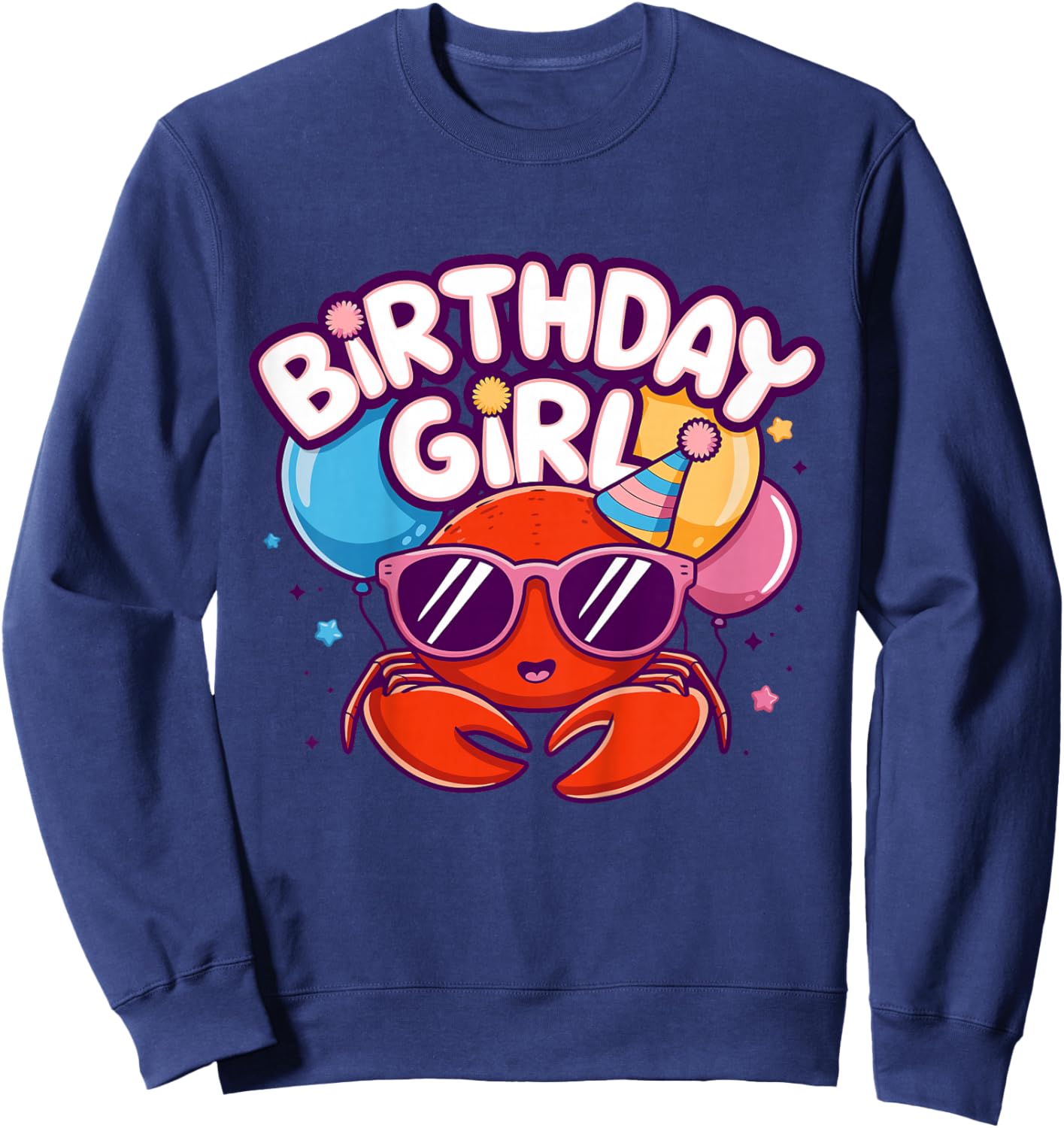 Kids Birthday Girl Lobster Kids Sweatshirt - Sweatshirt | Navy